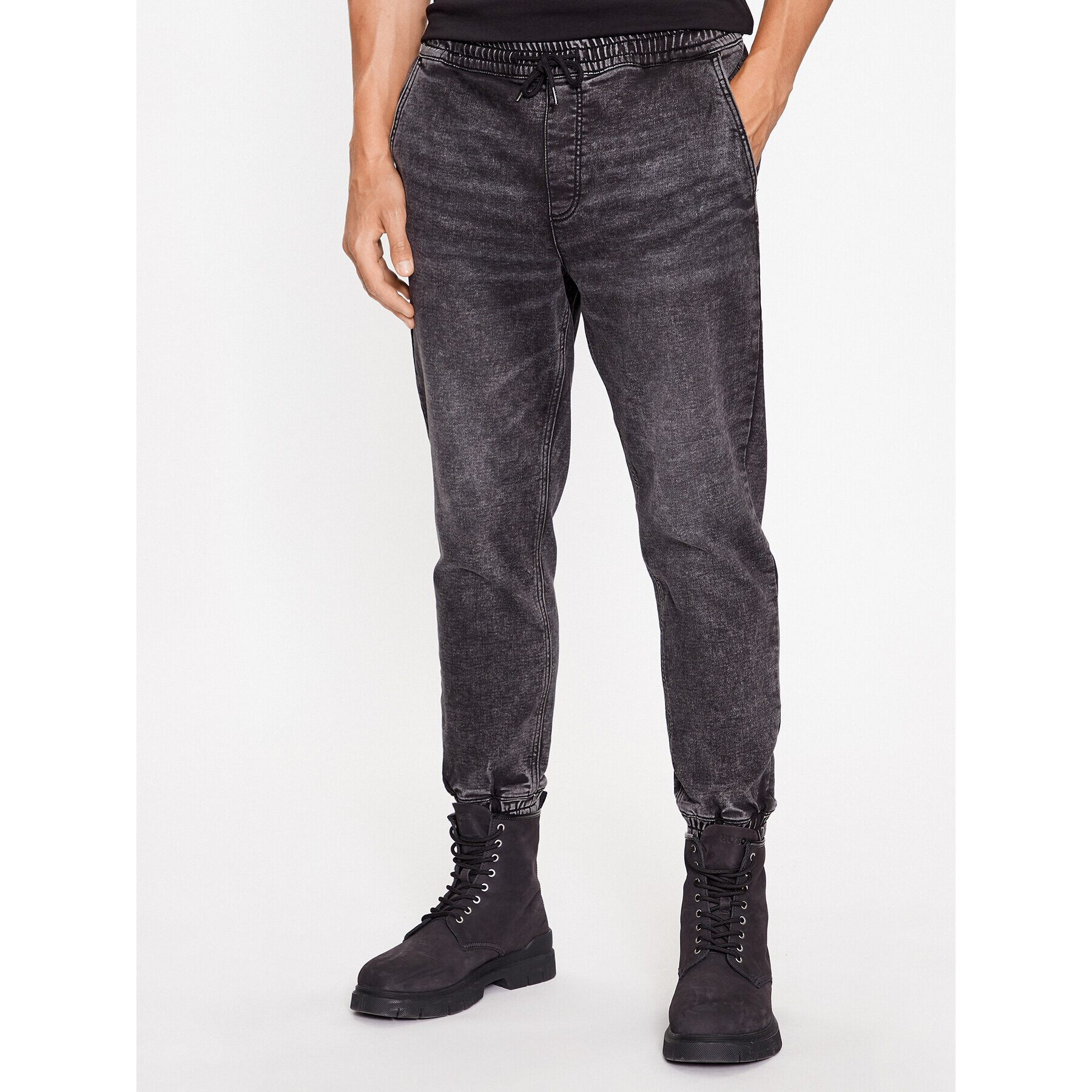 Jack&Jones Joggers 12241314 Gri Tapered Fit - Pled.ro