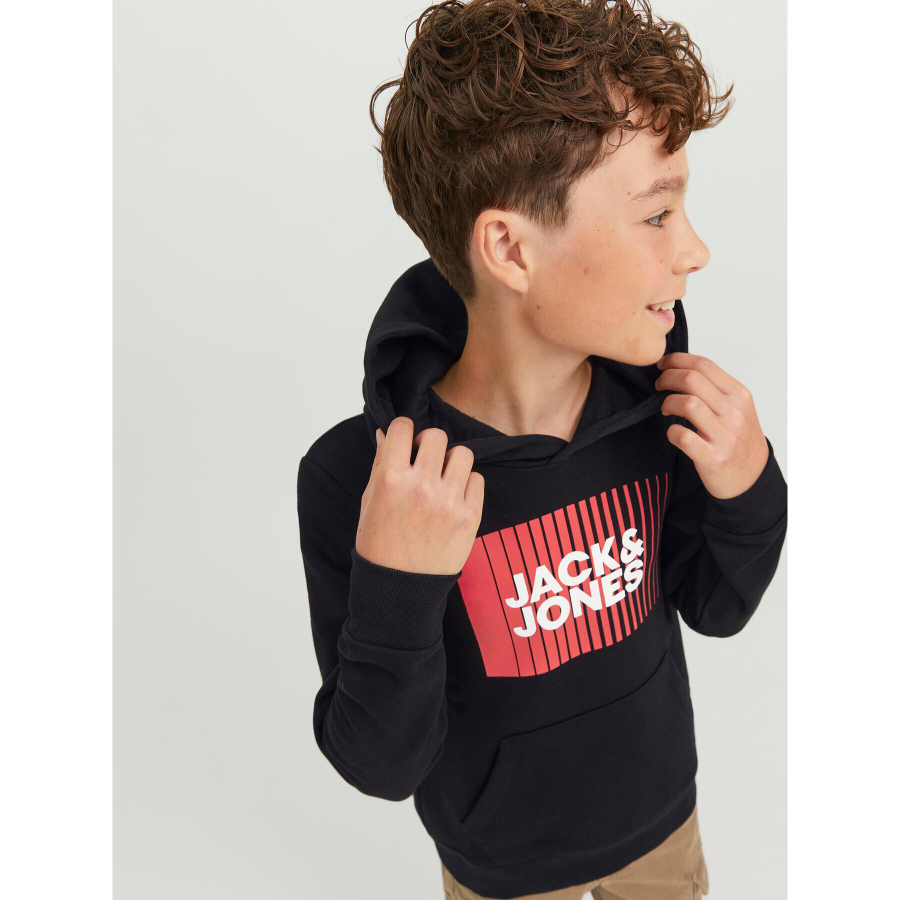 Jack&Jones Junior Bluză 12237459 Negru Regular Fit - Pled.ro