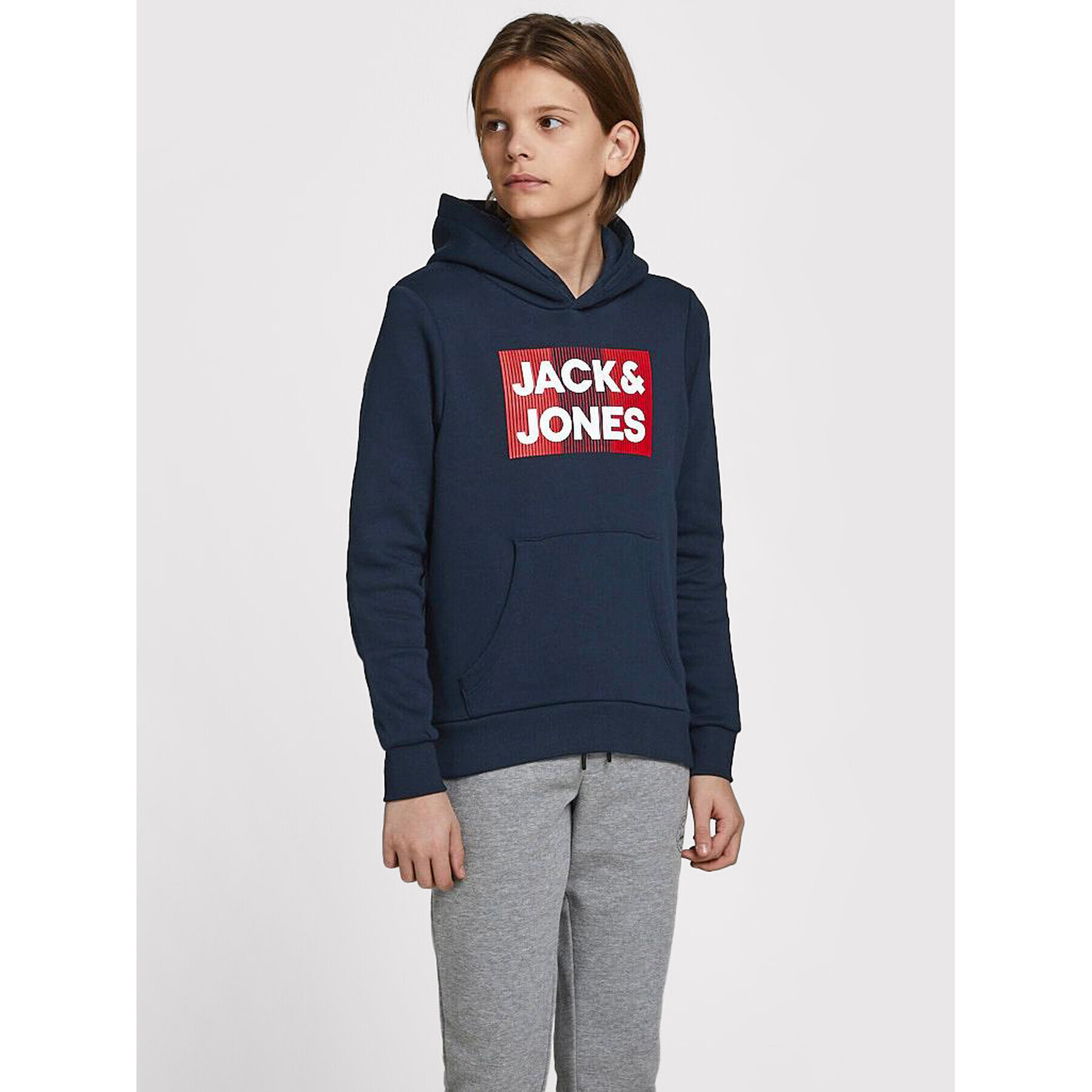 Jack&Jones Junior Bluză Corp Logo 12152841 Bleumarin Regular Fit - Pled.ro