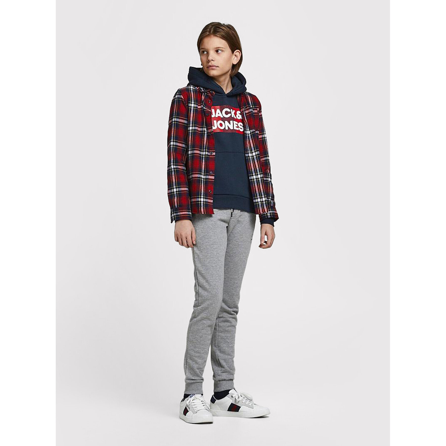 Jack&Jones Junior Bluză Corp Logo 12152841 Bleumarin Regular Fit - Pled.ro