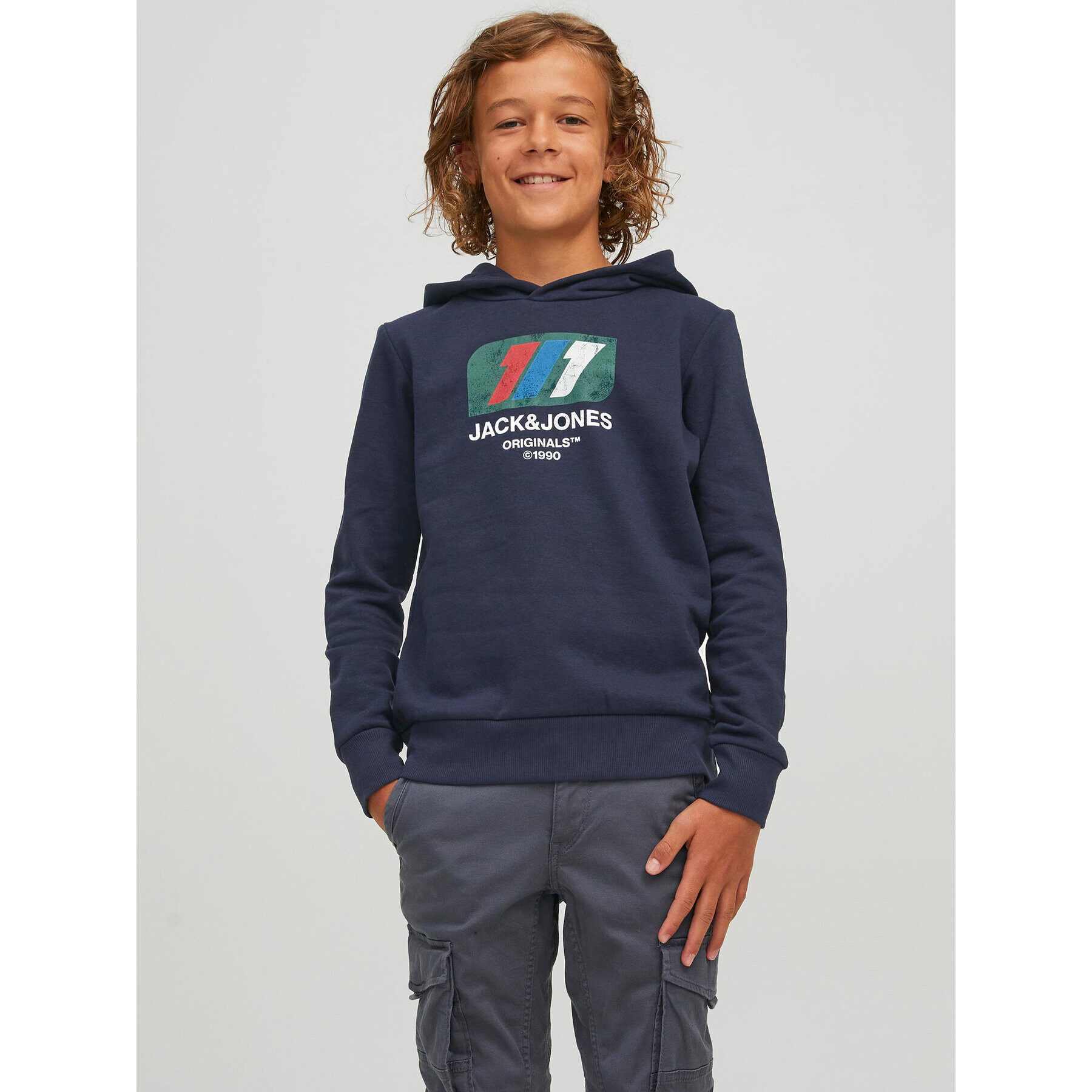 Jack&Jones Junior Bluză Nate 12216911 Bleumarin Regular Fit - Pled.ro