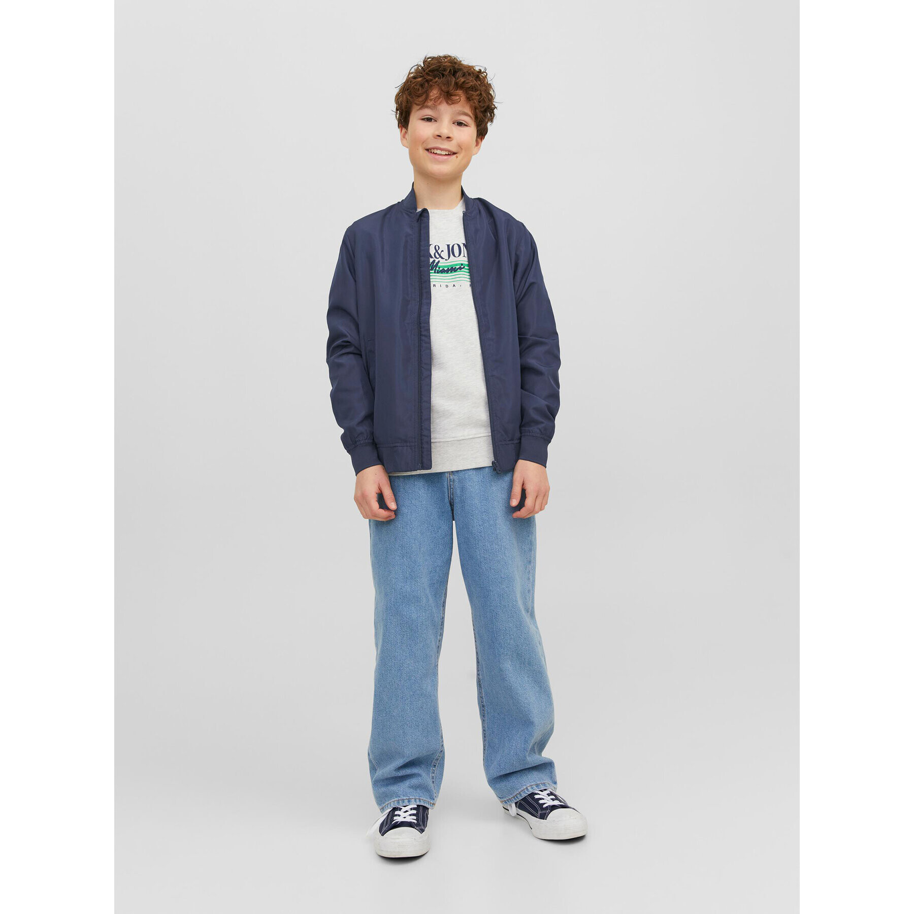 Jack&Jones Junior Geacă bomber 12235758 Bleumarin - Pled.ro