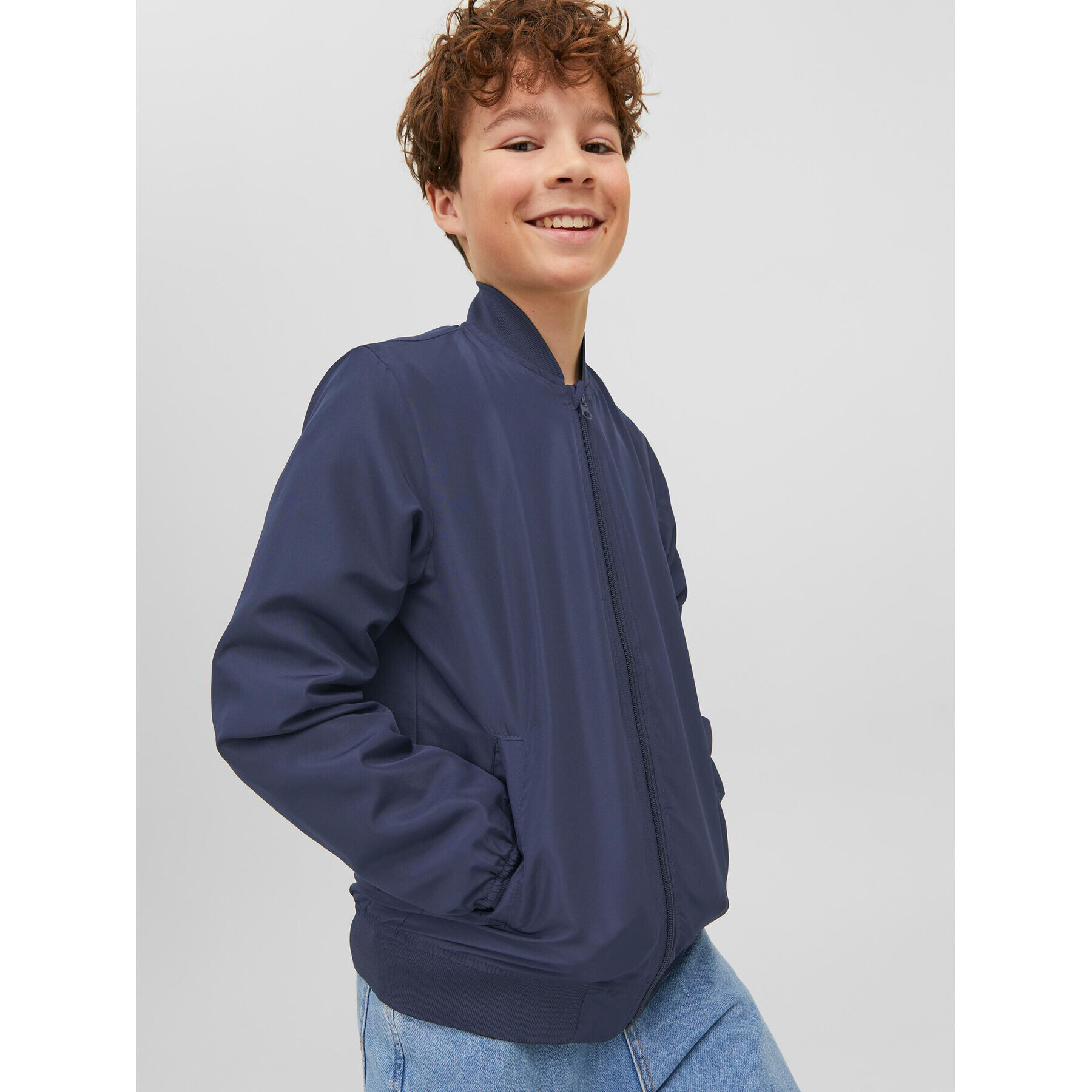 Jack&Jones Junior Geacă bomber 12235758 Bleumarin - Pled.ro