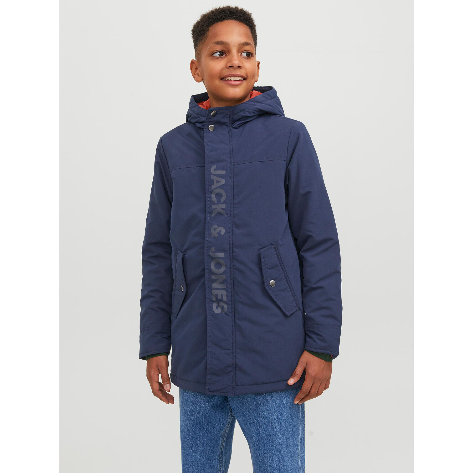 Jack&Jones Junior Geacă de iarnă 12236588 Bleumarin Regular Fit - Pled.ro