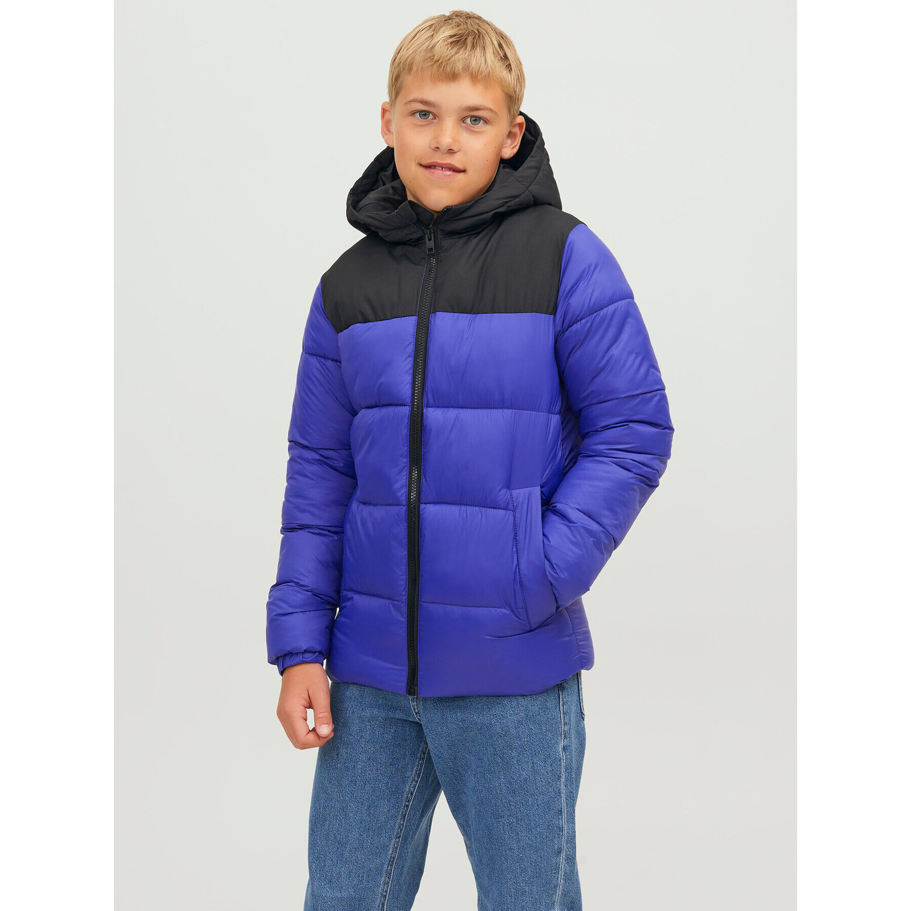 Jack&Jones Junior Geacă din puf 12236884 Albastru Regular Fit - Pled.ro