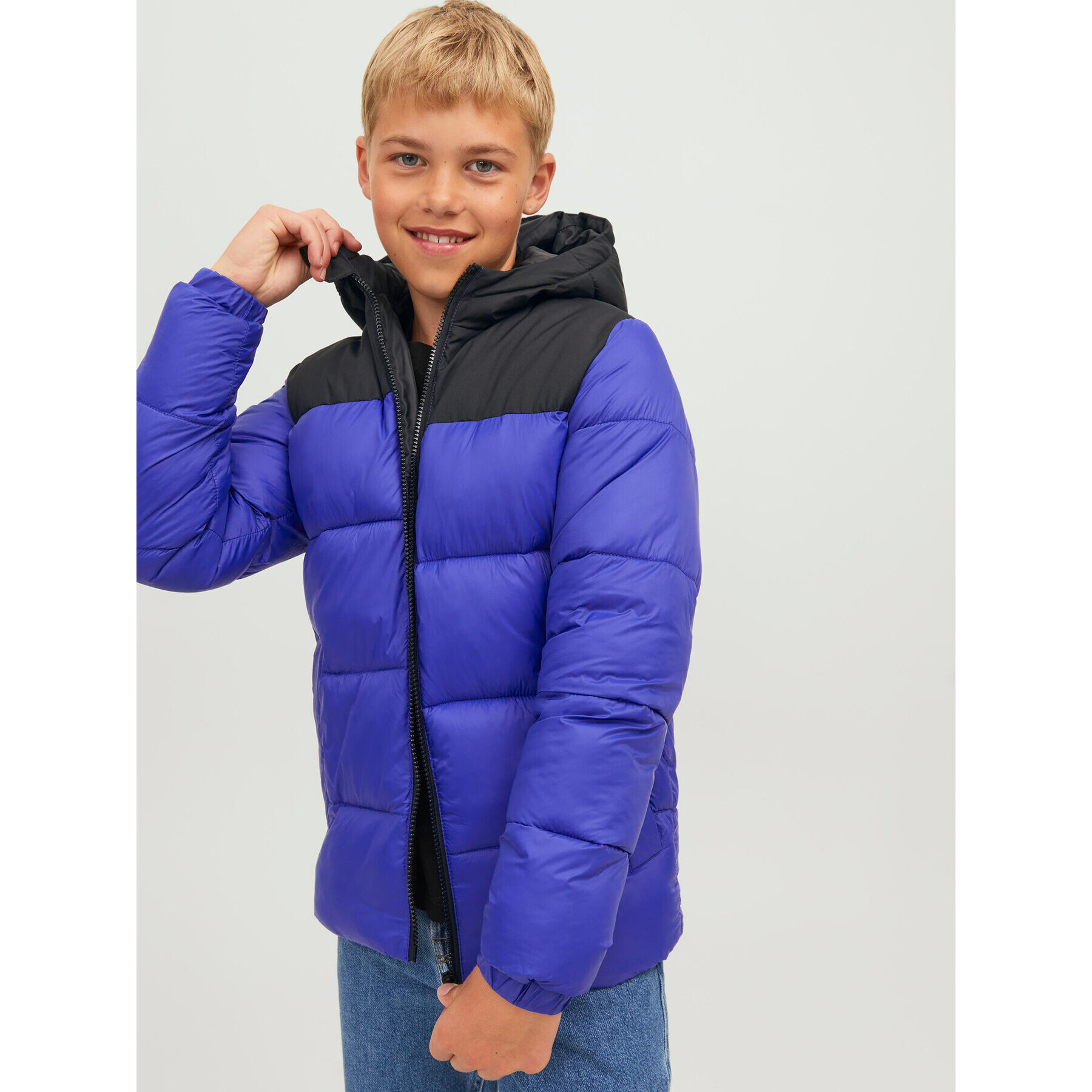 Jack&Jones Junior Geacă din puf 12236884 Albastru Regular Fit - Pled.ro