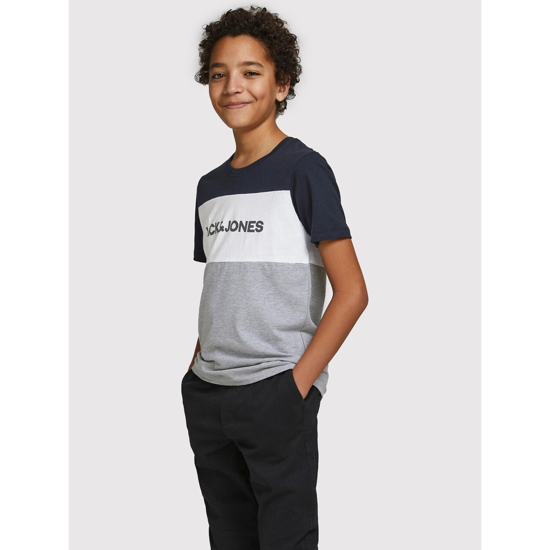 Jack&Jones Junior Jack&Jones Tricou Logo Blocking 12174282 Colorat Regular Fit - Pled.ro