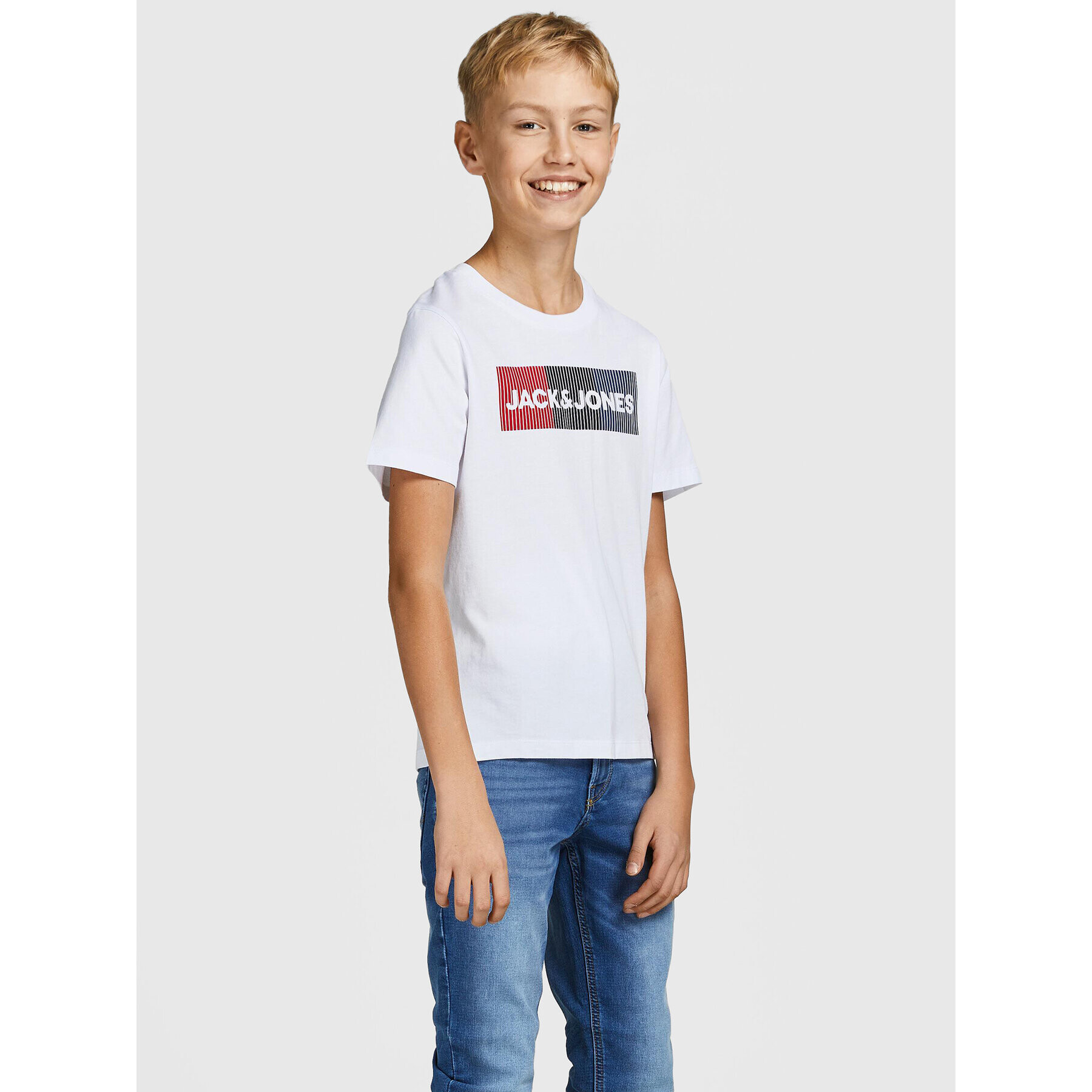 Jack&Jones Junior Set 3 tricouri Corp 12199948 Colorat Regular Fit - Pled.ro