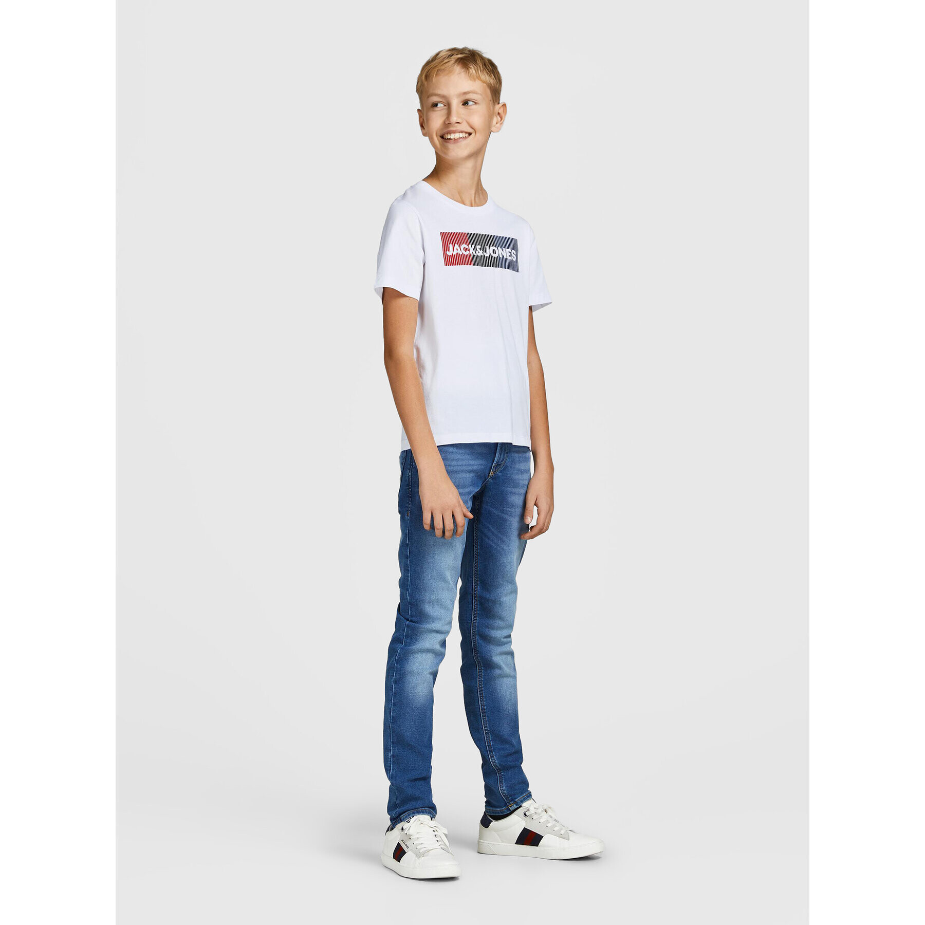 Jack&Jones Junior Set 3 tricouri Corp 12199948 Colorat Regular Fit - Pled.ro