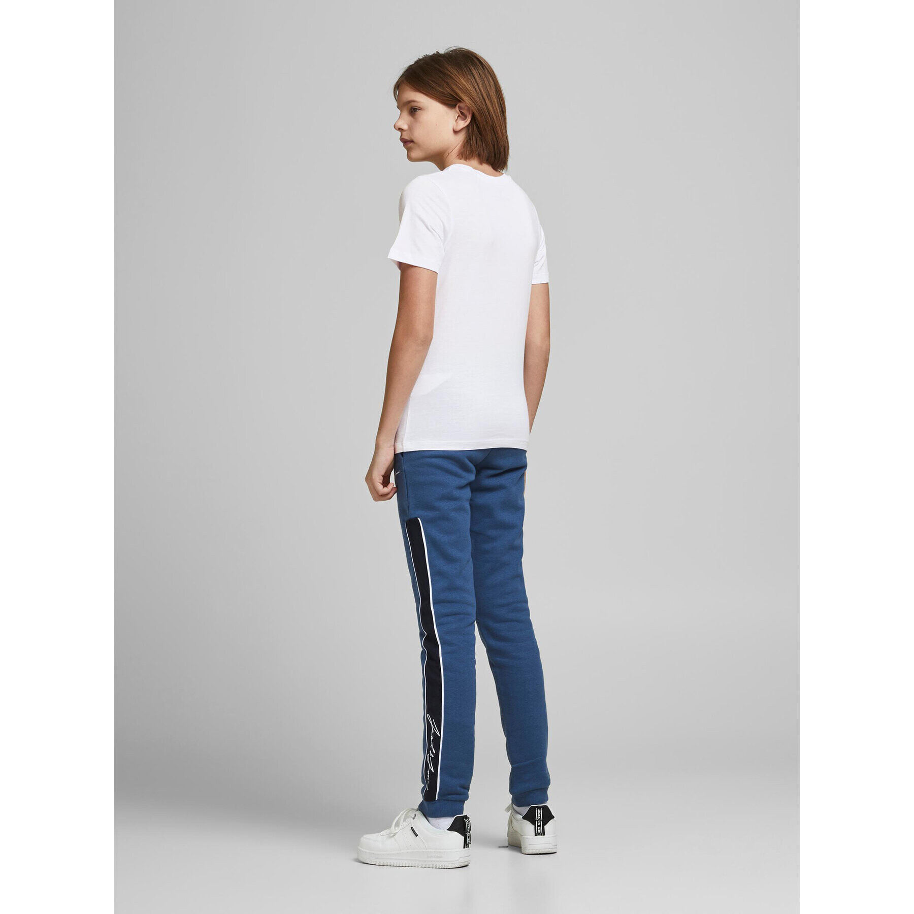 Jack&Jones Junior Tricou 12152730 Alb Regular Fit - Pled.ro