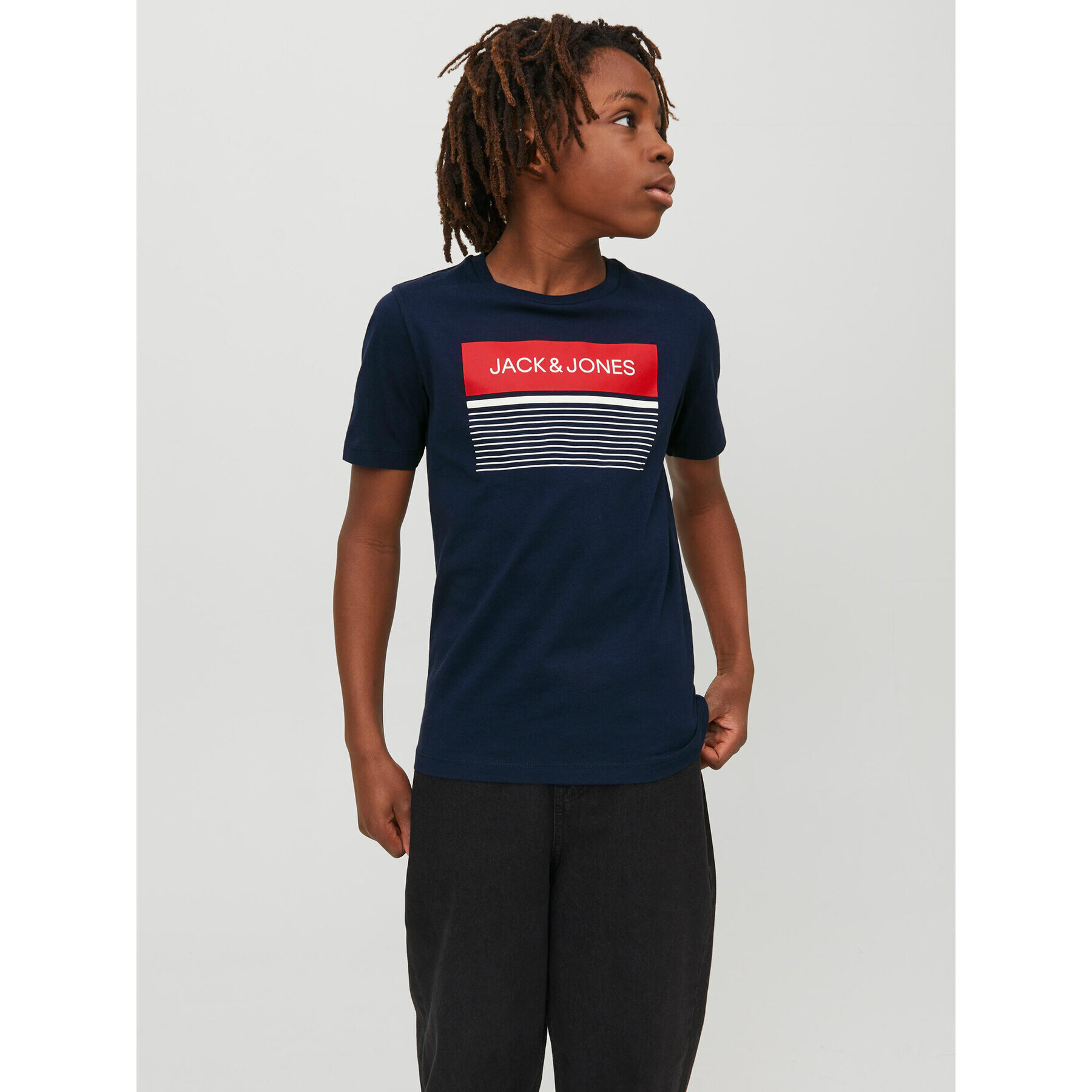 Jack&Jones Junior Tricou 12224231 Bleumarin Regular Fit - Pled.ro