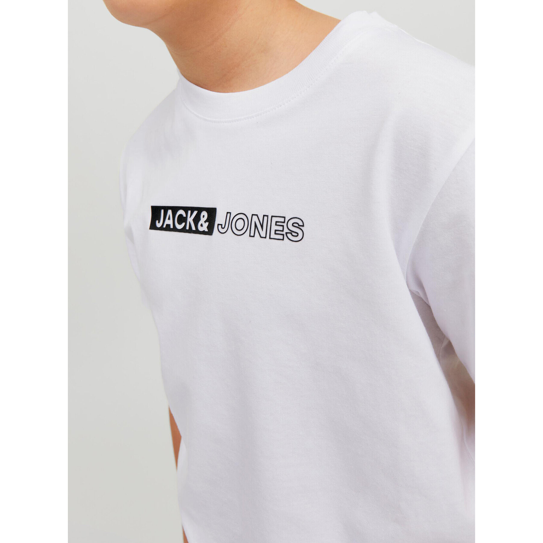 Jack&Jones Junior Tricou 12225316 Alb Regular Fit - Pled.ro