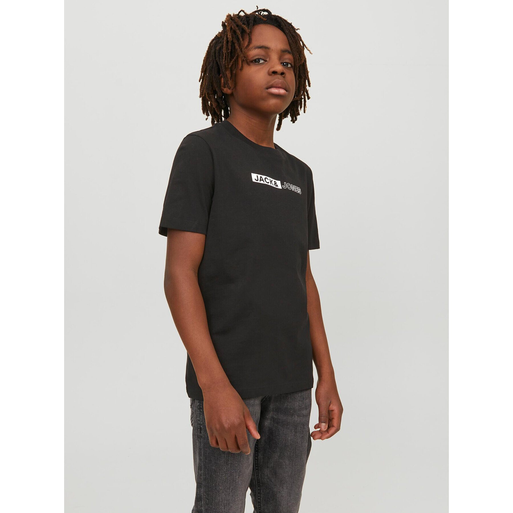 Jack&Jones Junior Tricou 12225316 Negru Regular Fit - Pled.ro