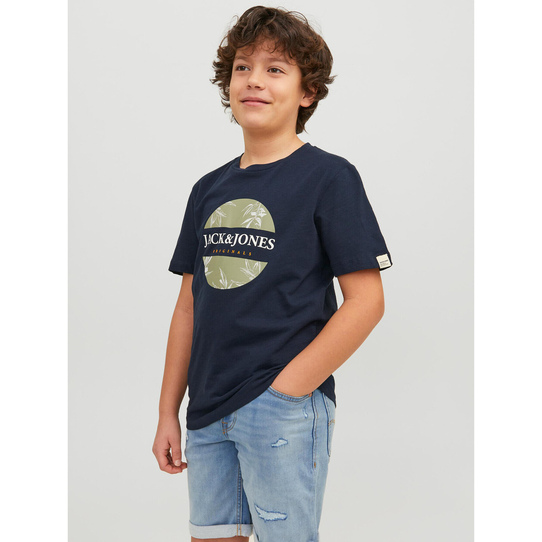 Jack&Jones Junior Tricou 12230796 Bleumarin Standard Fit - Pled.ro