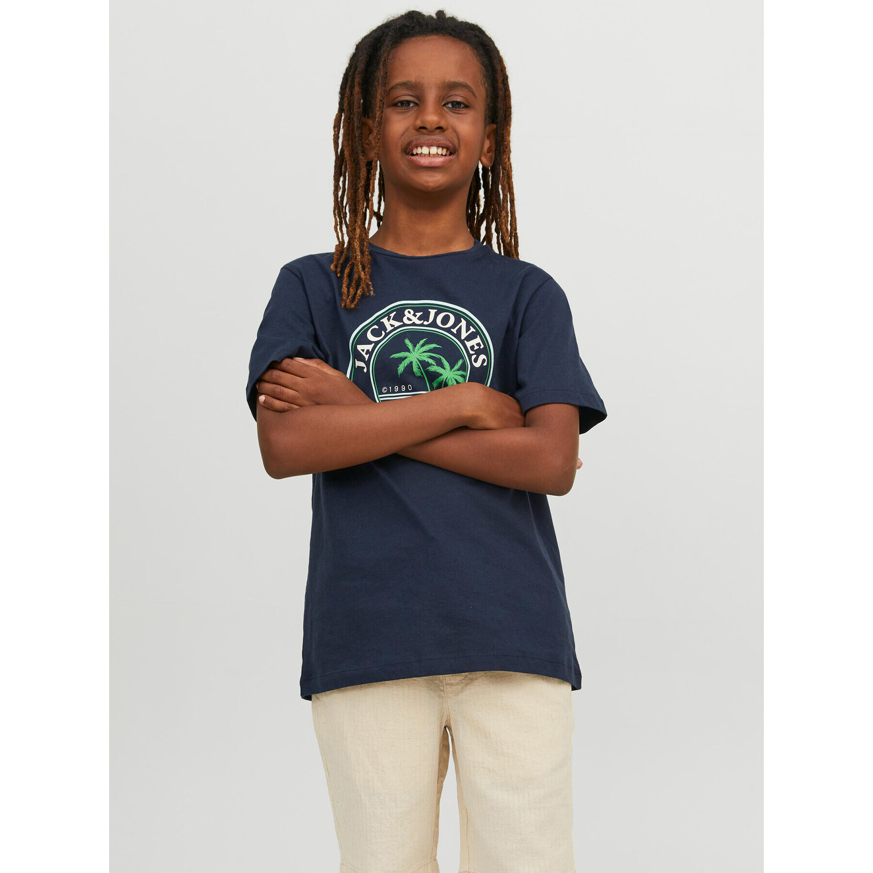 Jack&Jones Junior Tricou 12235491 Bleumarin Standard Fit - Pled.ro