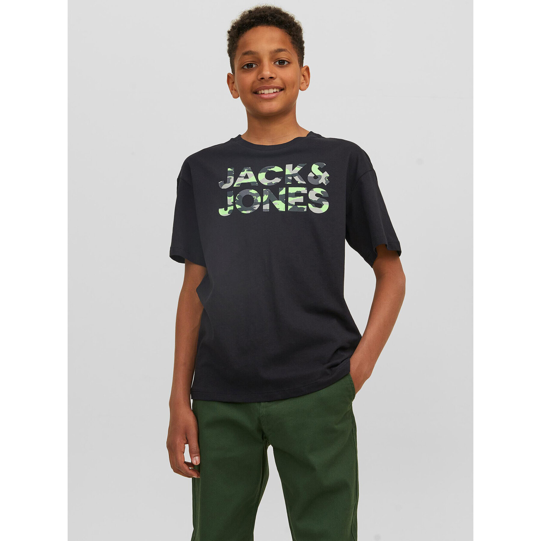 Jack&Jones Junior Tricou 12237106 Negru Loose Fit - Pled.ro