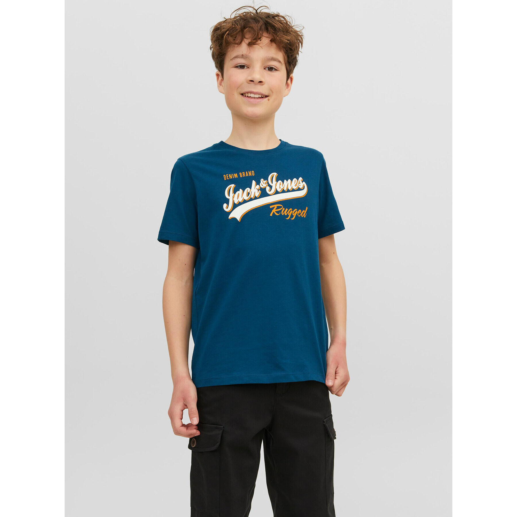 Jack&Jones Junior Tricou 12237367 Albastru Regular Fit - Pled.ro