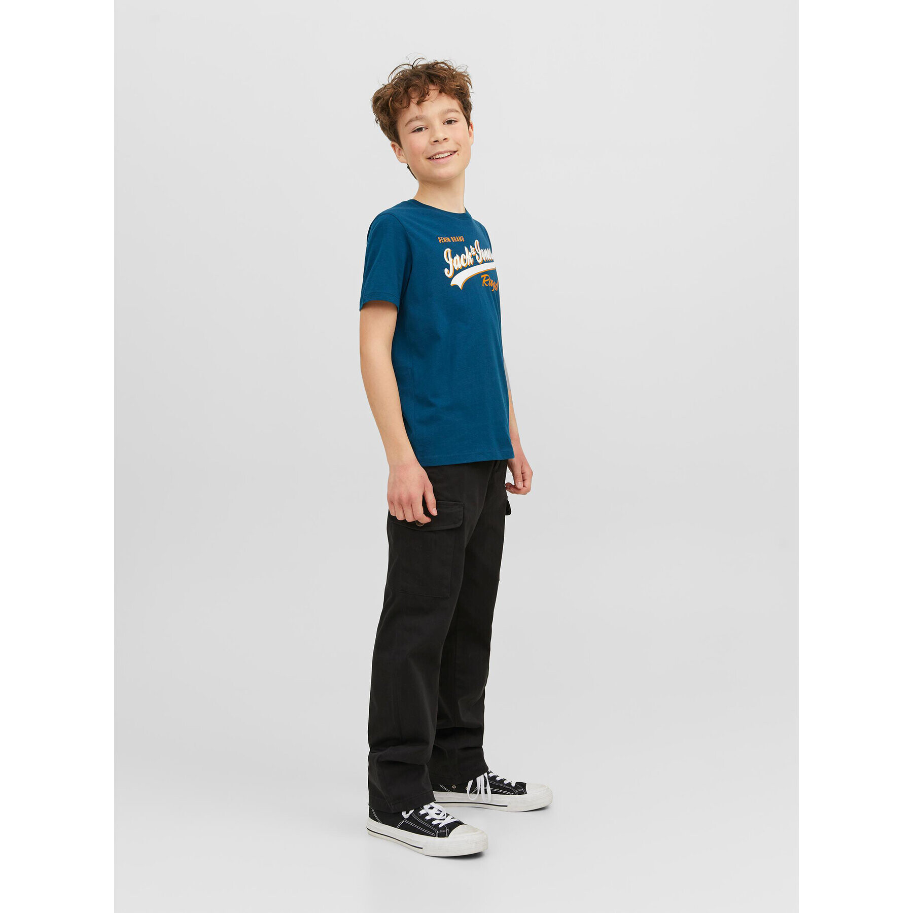 Jack&Jones Junior Tricou 12237367 Albastru Regular Fit - Pled.ro