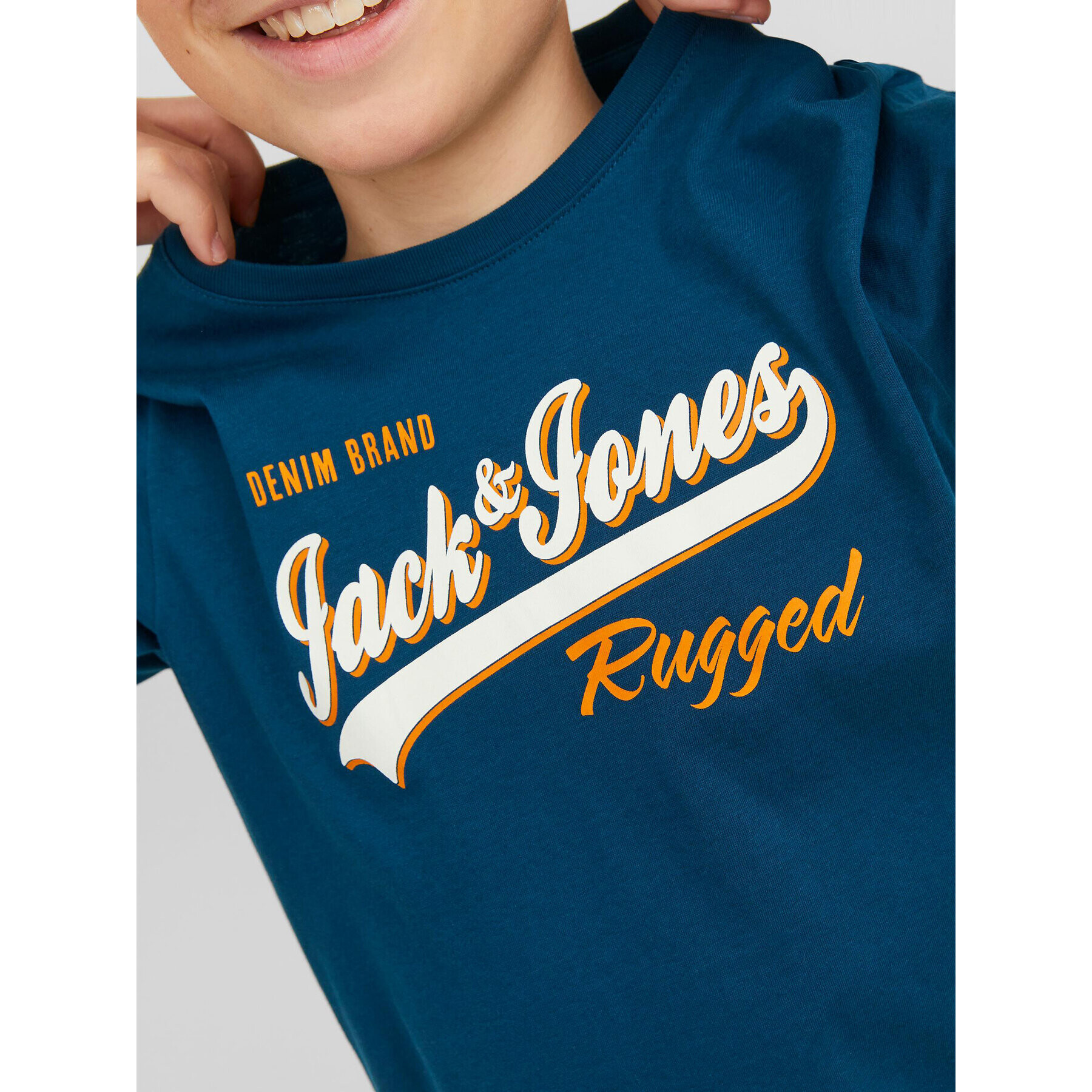 Jack&Jones Junior Tricou 12237367 Albastru Regular Fit - Pled.ro