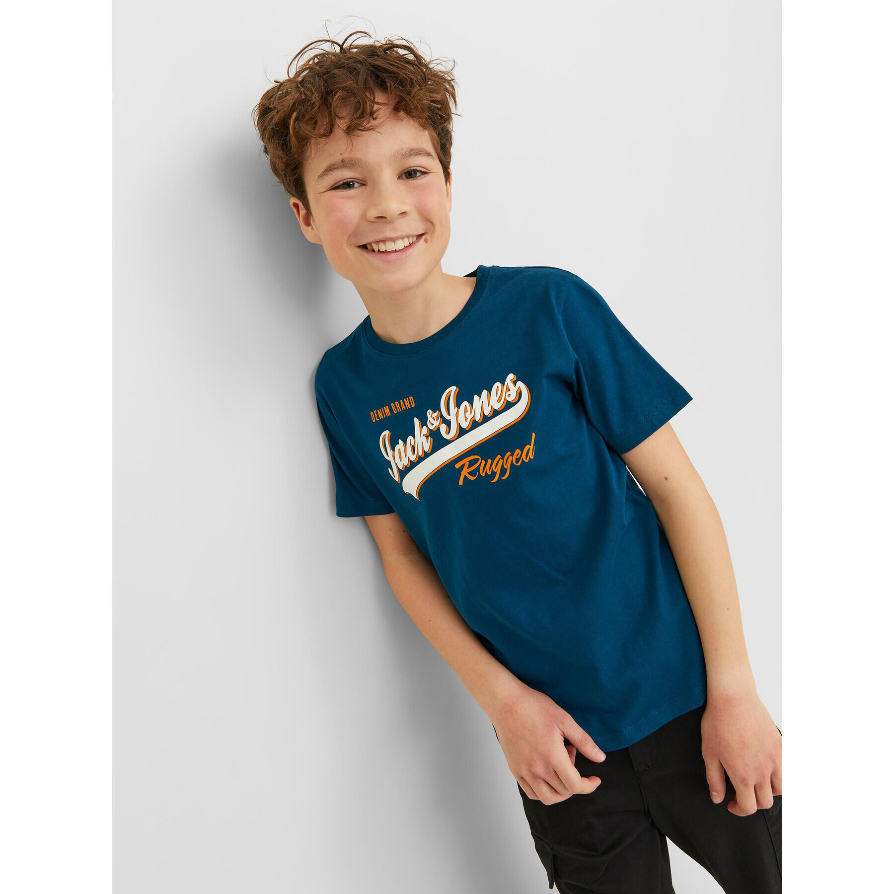 Jack&Jones Junior Tricou 12237367 Albastru Regular Fit - Pled.ro