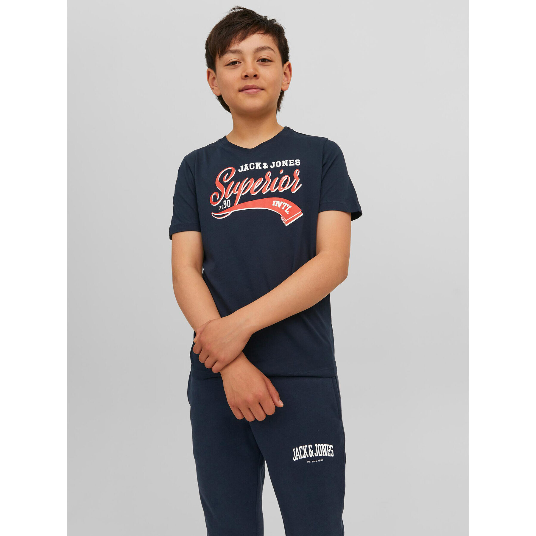 Jack&Jones Junior Tricou 12237367 Bleumarin Regular Fit - Pled.ro