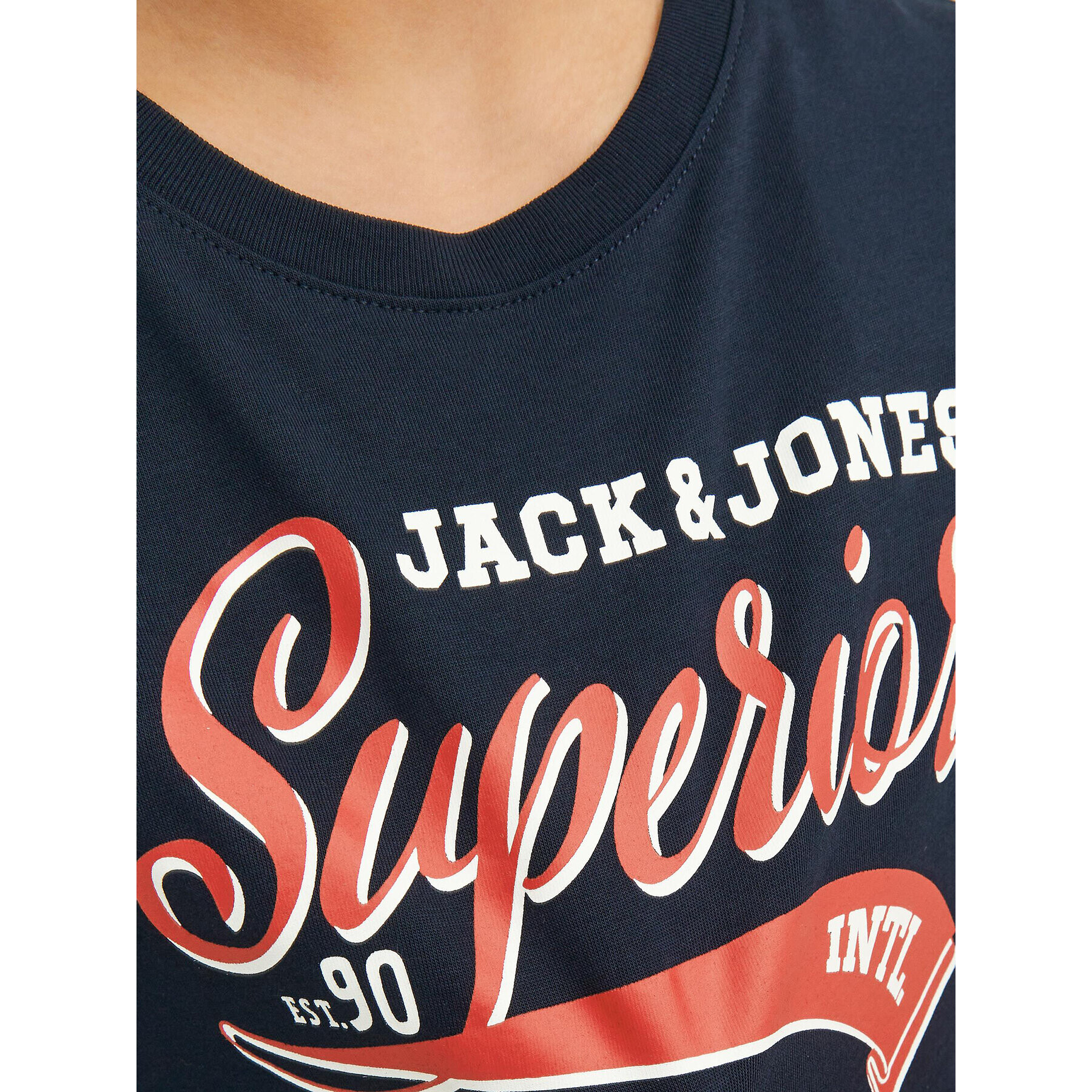 Jack&Jones Junior Tricou 12237367 Bleumarin Regular Fit - Pled.ro