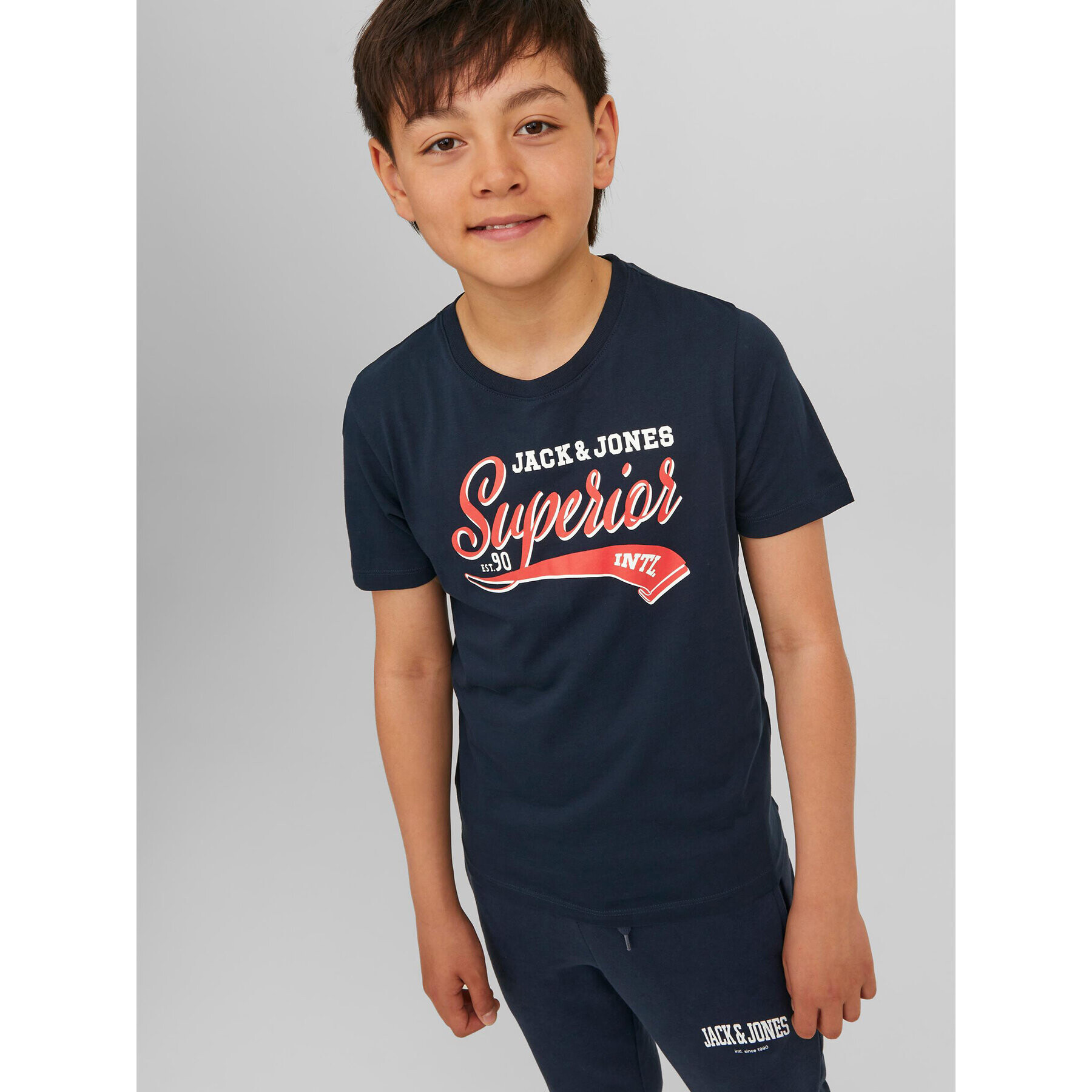 Jack&Jones Junior Tricou 12237367 Bleumarin Regular Fit - Pled.ro