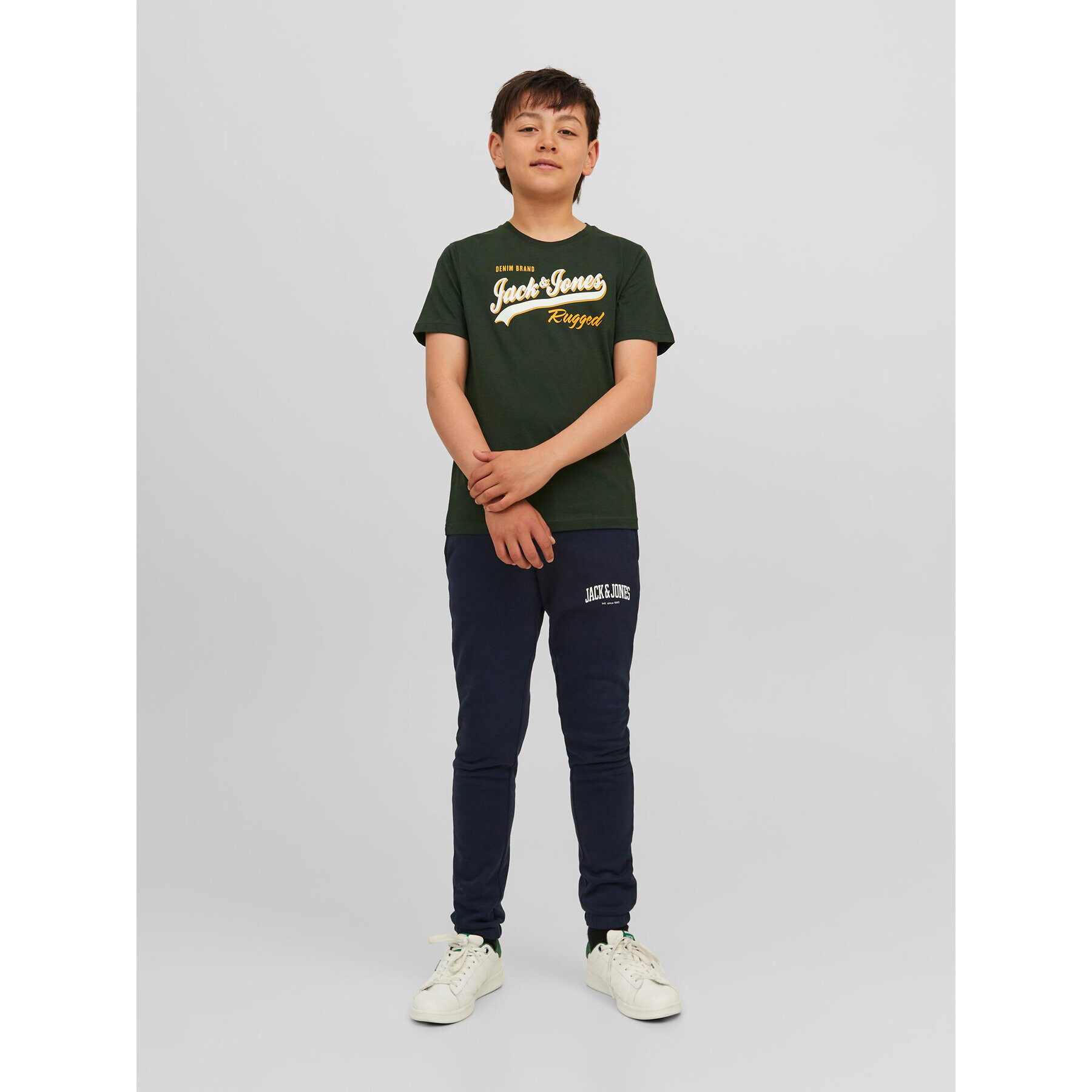 Jack&Jones Junior Tricou 12237367 Verde Regular Fit - Pled.ro