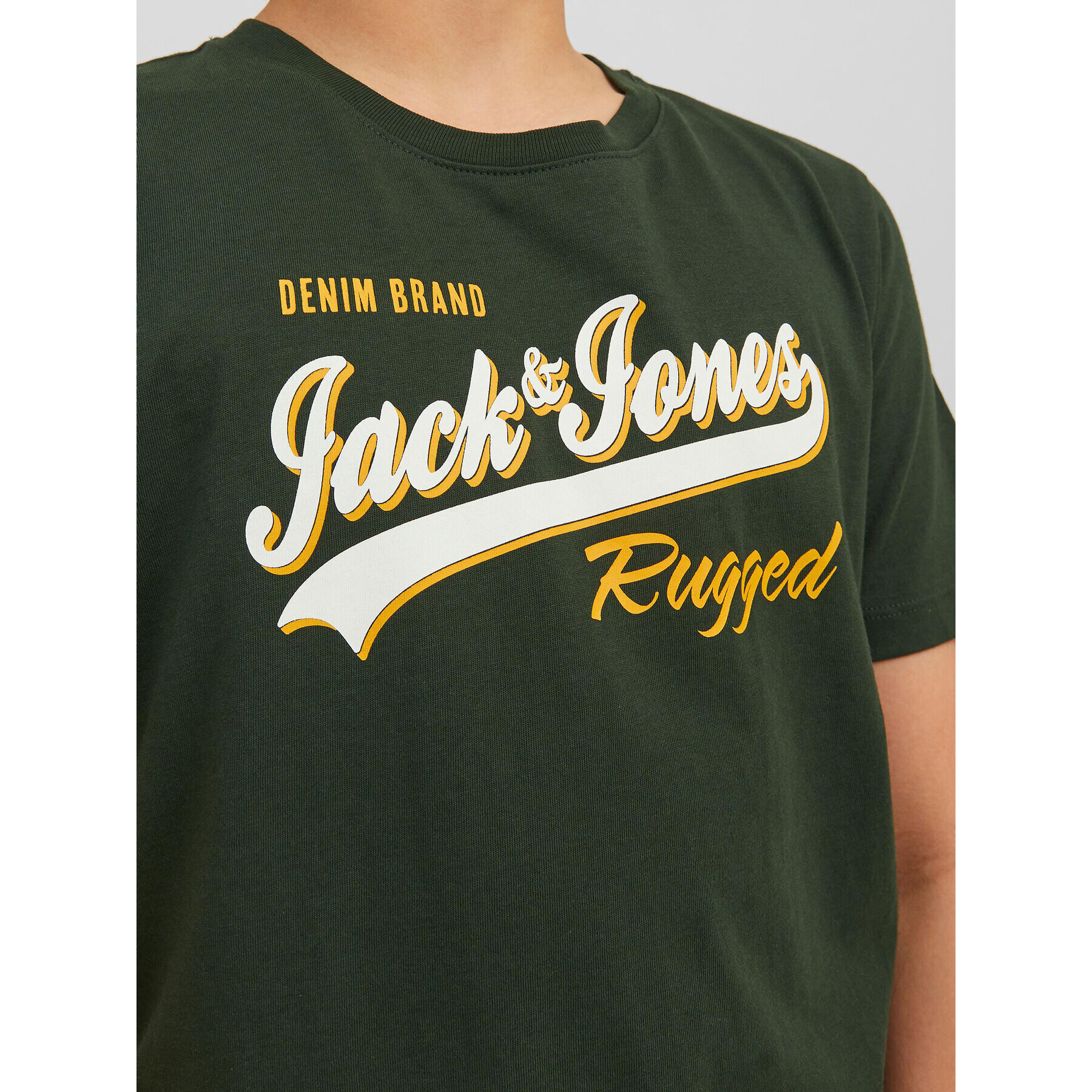 Jack&Jones Junior Tricou 12237367 Verde Regular Fit - Pled.ro