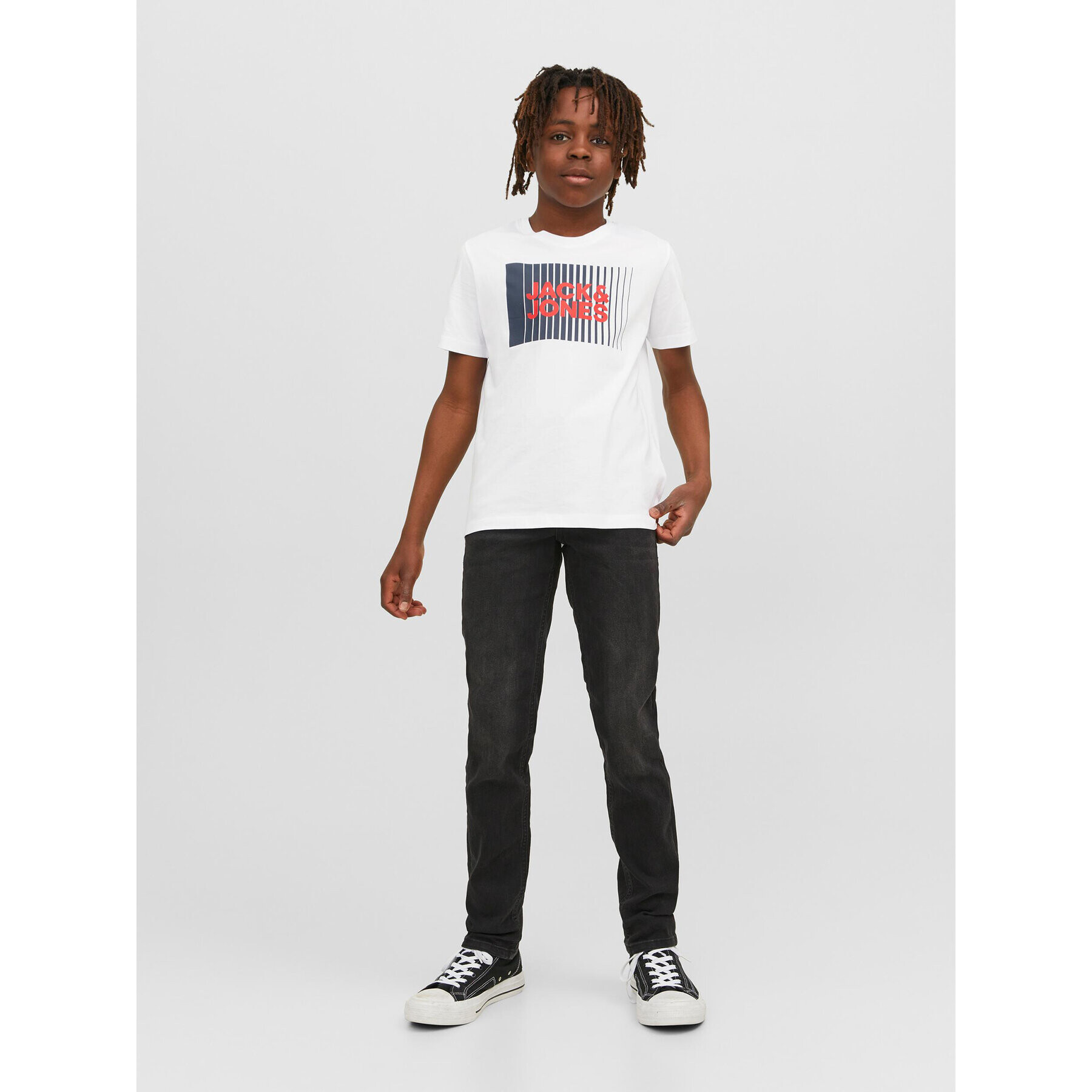 Jack&Jones Junior Tricou 12237411 Alb Regular Fit - Pled.ro