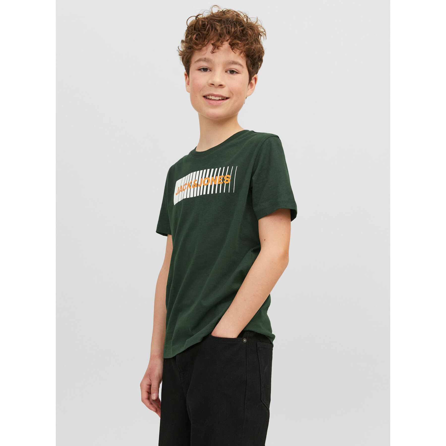 Jack&Jones Junior Tricou 12237411 Verde Regular Fit - Pled.ro