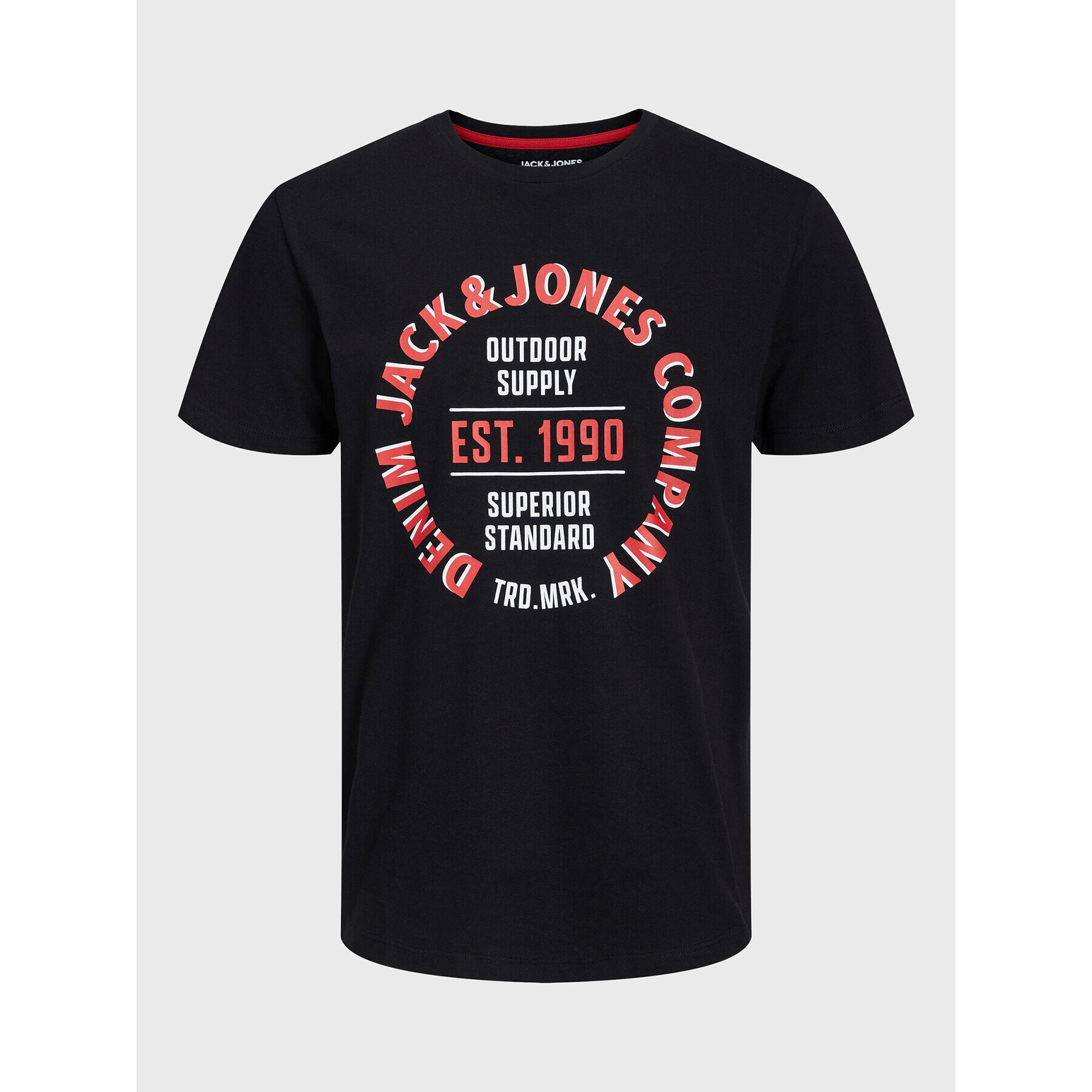 Jack&Jones Junior Tricou Andy 12224087 Negru Regular Fit - Pled.ro