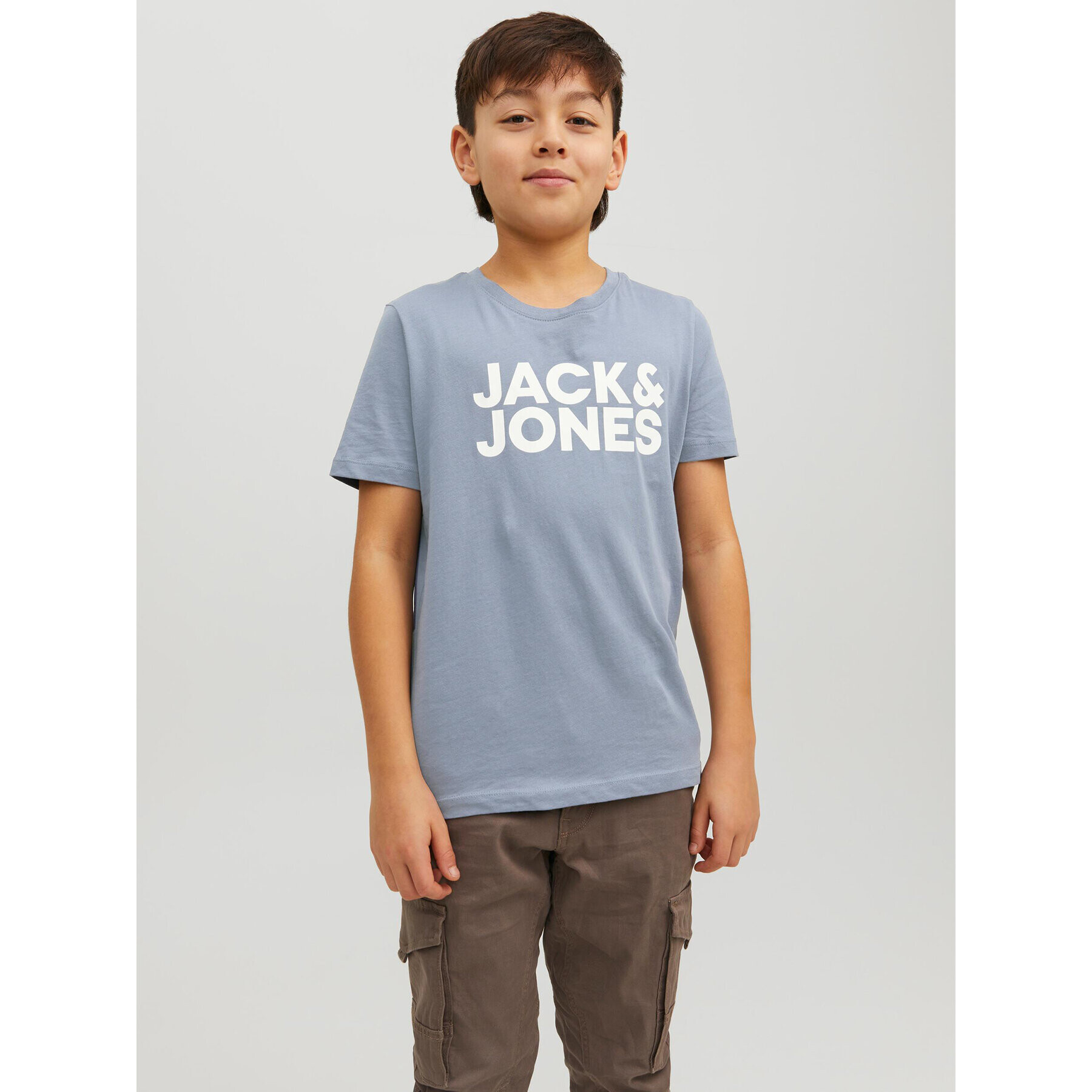 Jack&Jones Junior Tricou Corp Logo 12152730 Albastru Regular Fit - Pled.ro