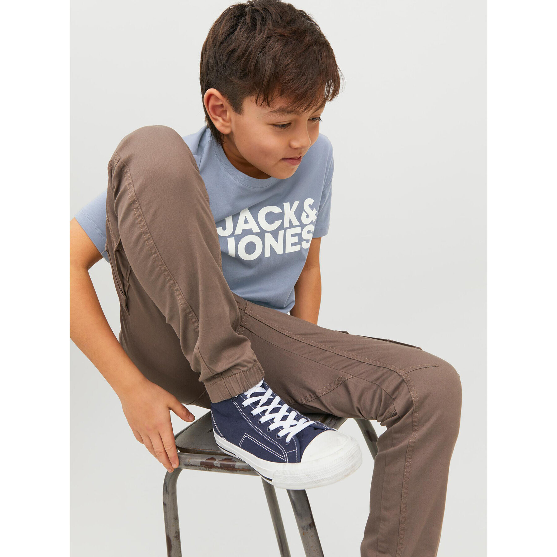 Jack&Jones Junior Tricou Corp Logo 12152730 Albastru Regular Fit - Pled.ro