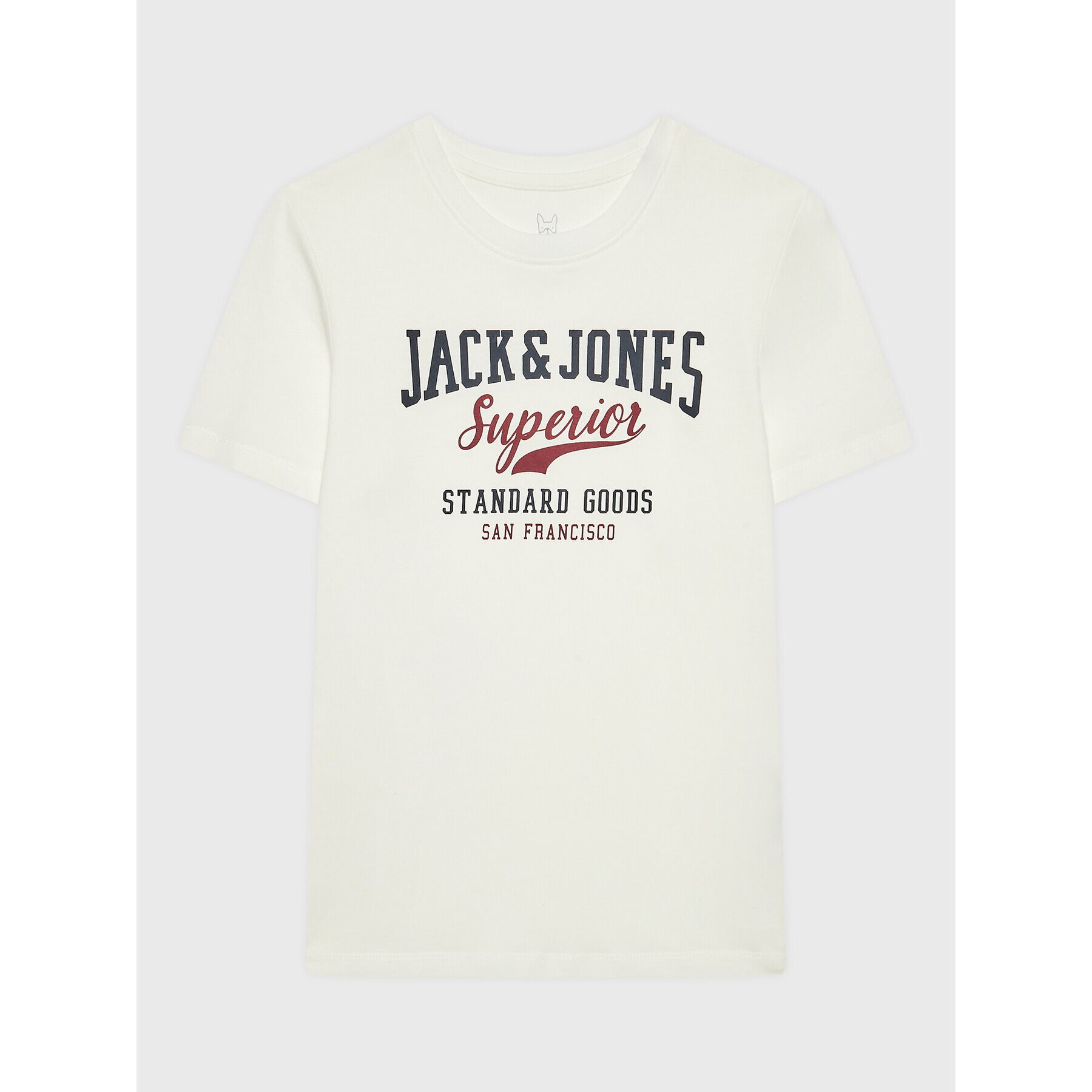 Jack&Jones Junior Tricou Logo 12213081 Alb Regular Fit - Pled.ro