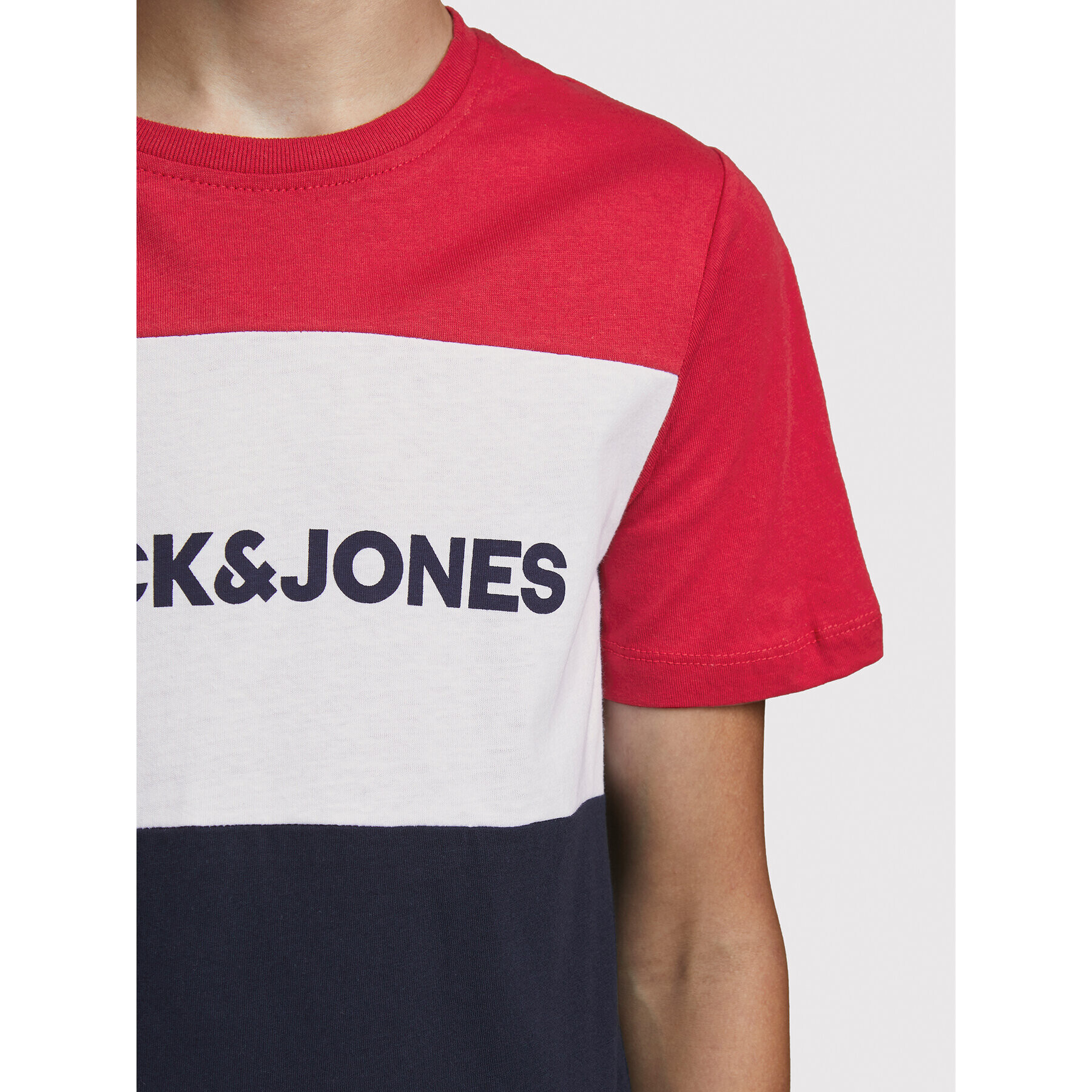 Jack&Jones Junior Tricou Logo Blocking 12174282 Colorat Regular Fit - Pled.ro