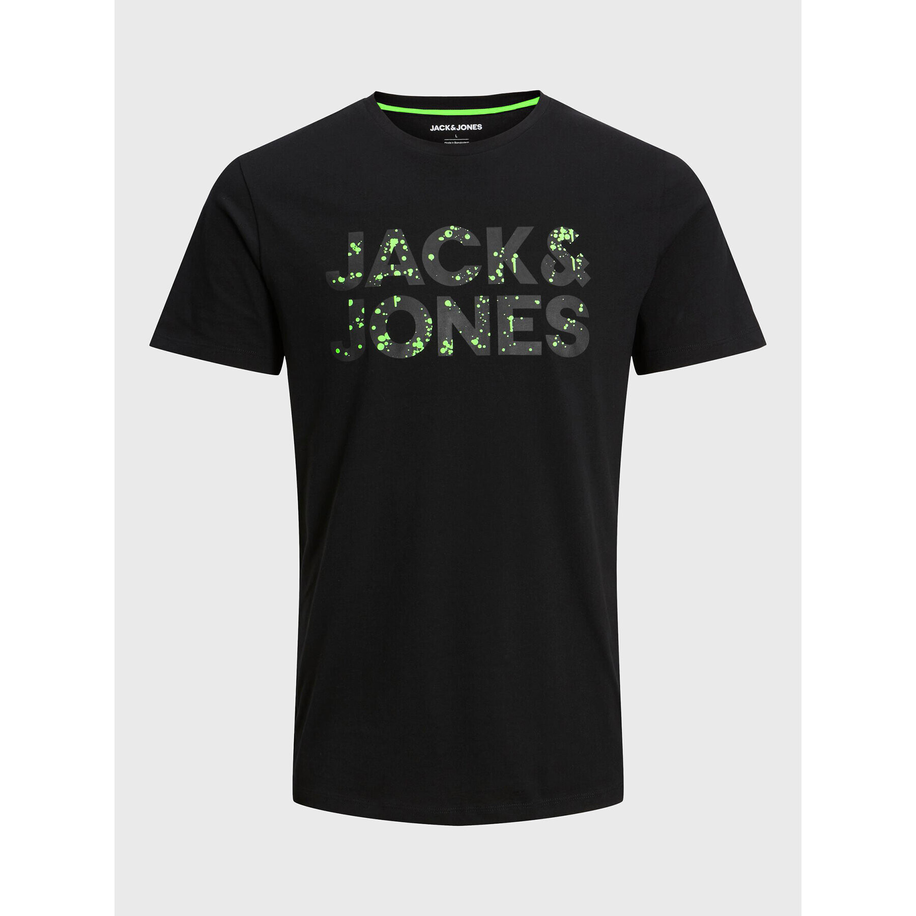 Jack&Jones Junior Tricou Neon 12224104 Negru Regular Fit - Pled.ro