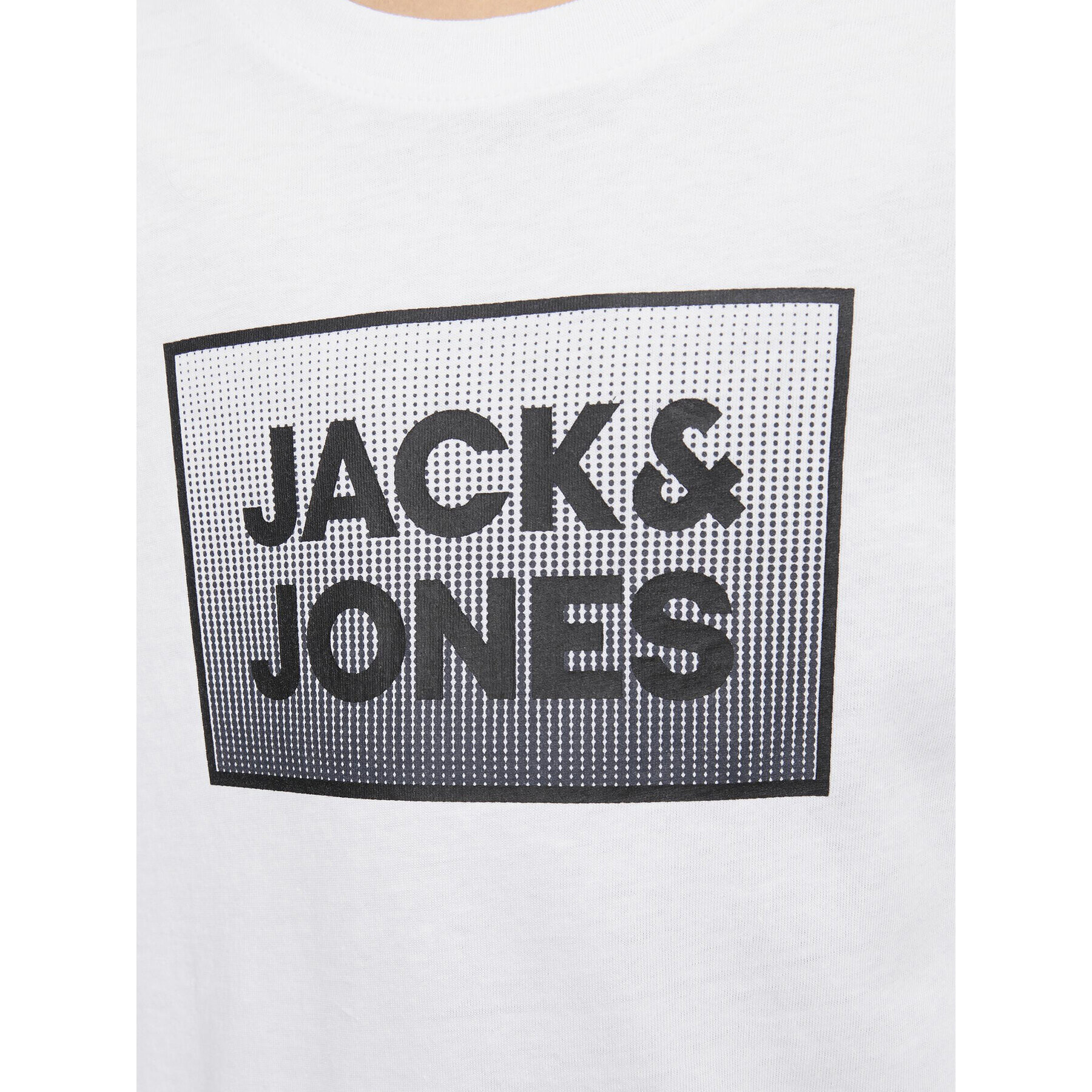 Jack&Jones Junior Tricou Steel 12249633 Alb Standard Fit - Pled.ro