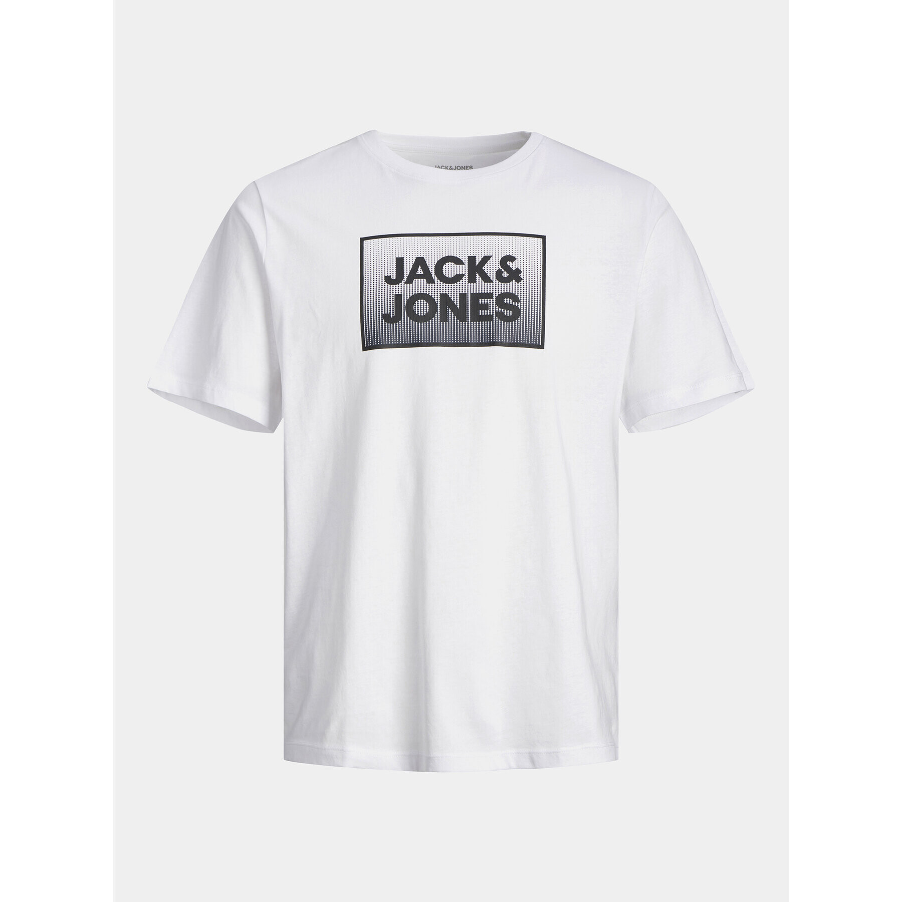 Jack&Jones Junior Tricou Steel 12249633 Alb Standard Fit - Pled.ro