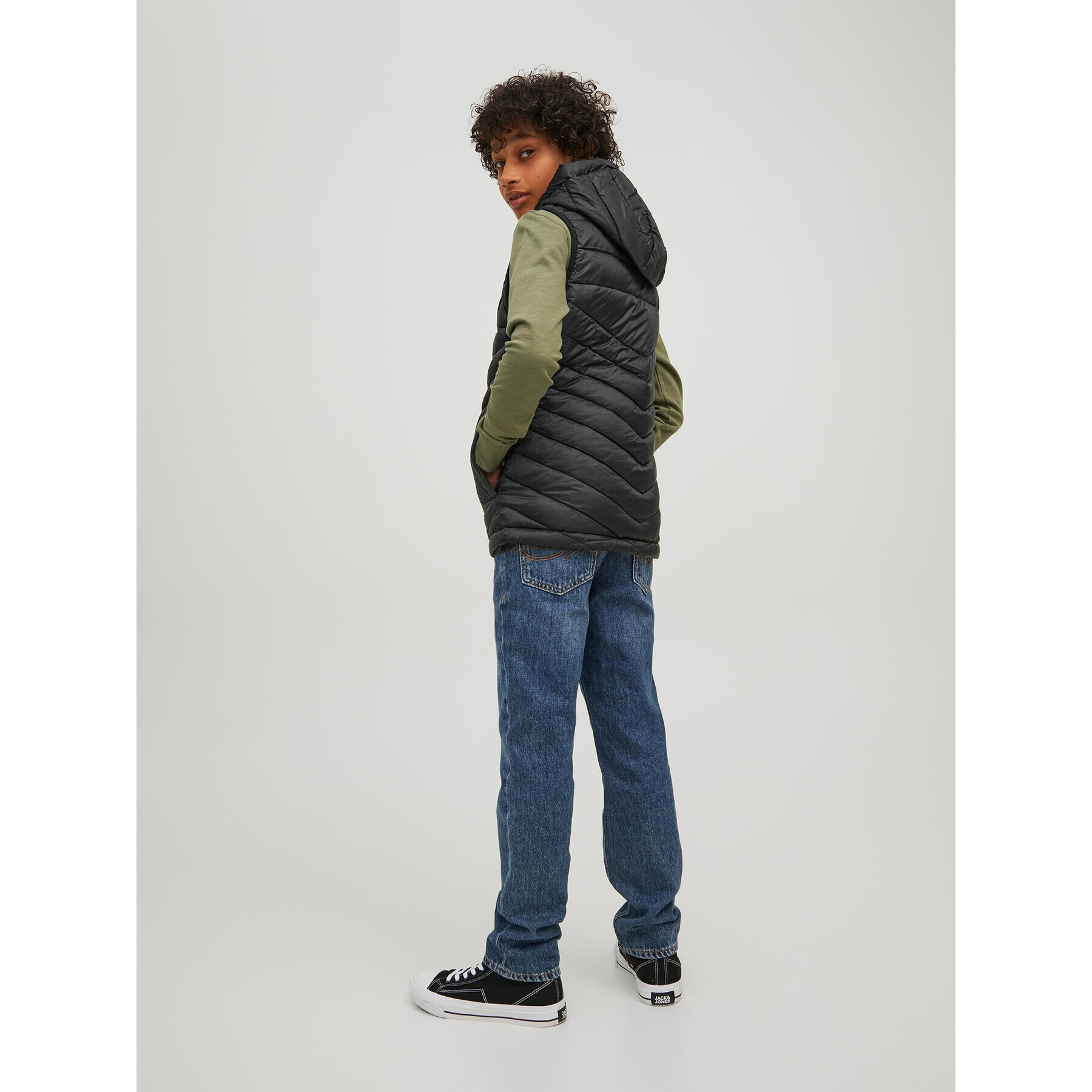 Jack&Jones Junior Vestă Hero 12212854 Negru Regular Fit - Pled.ro