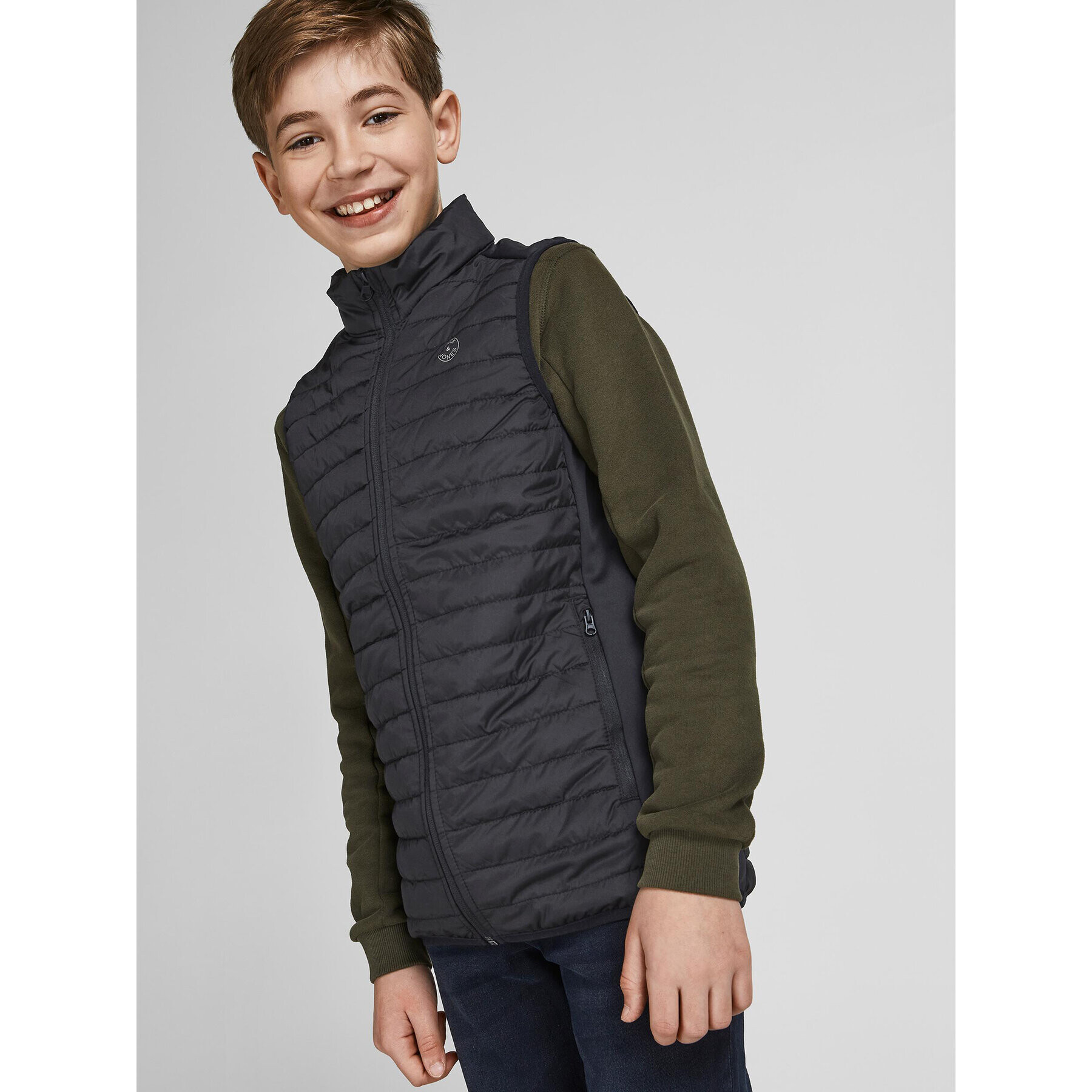 Jack&Jones Junior Vestă Multi 12200792 Negru Regular Fit - Pled.ro