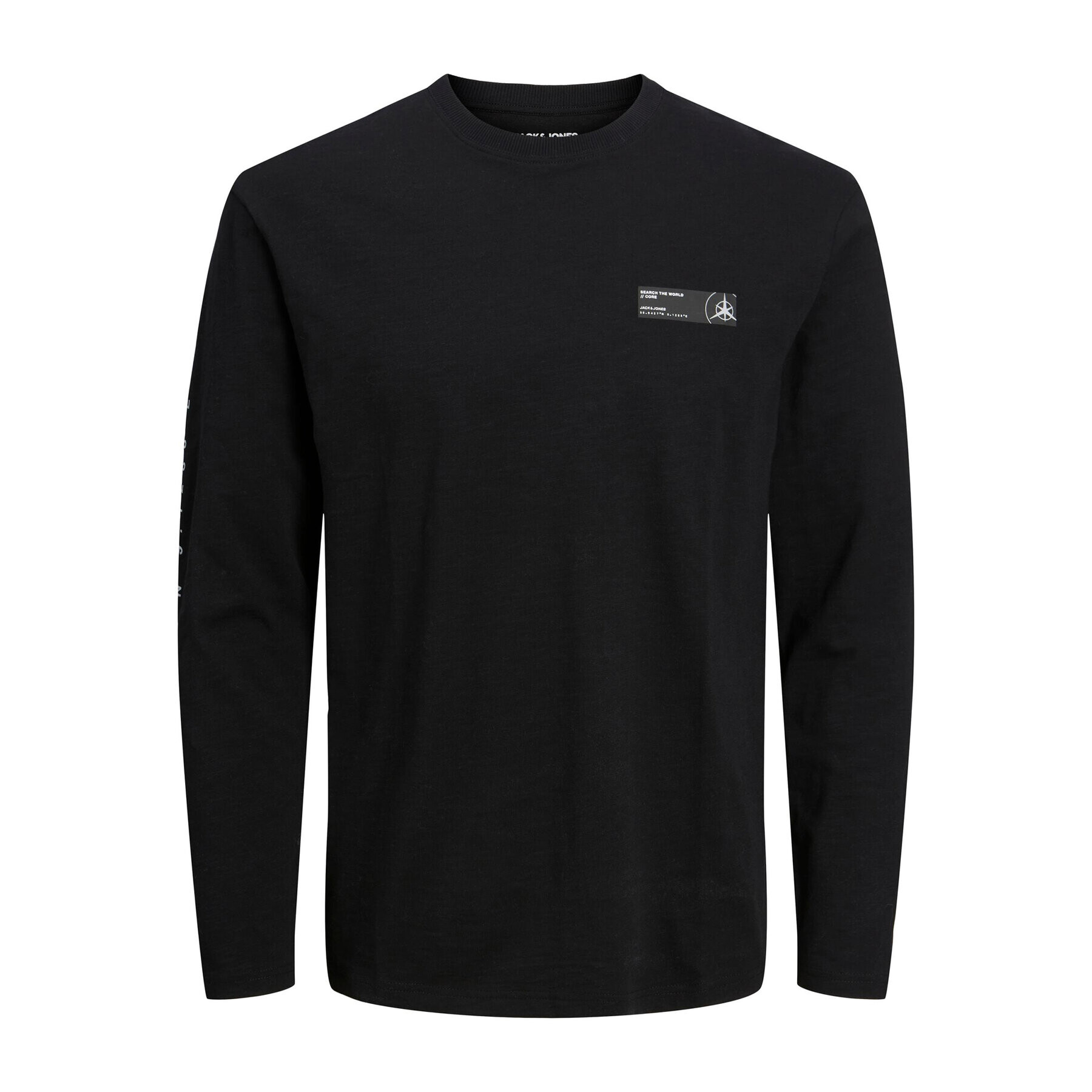 Jack&Jones Longsleeve Navigator 12229680 Negru Relaxed Fit - Pled.ro