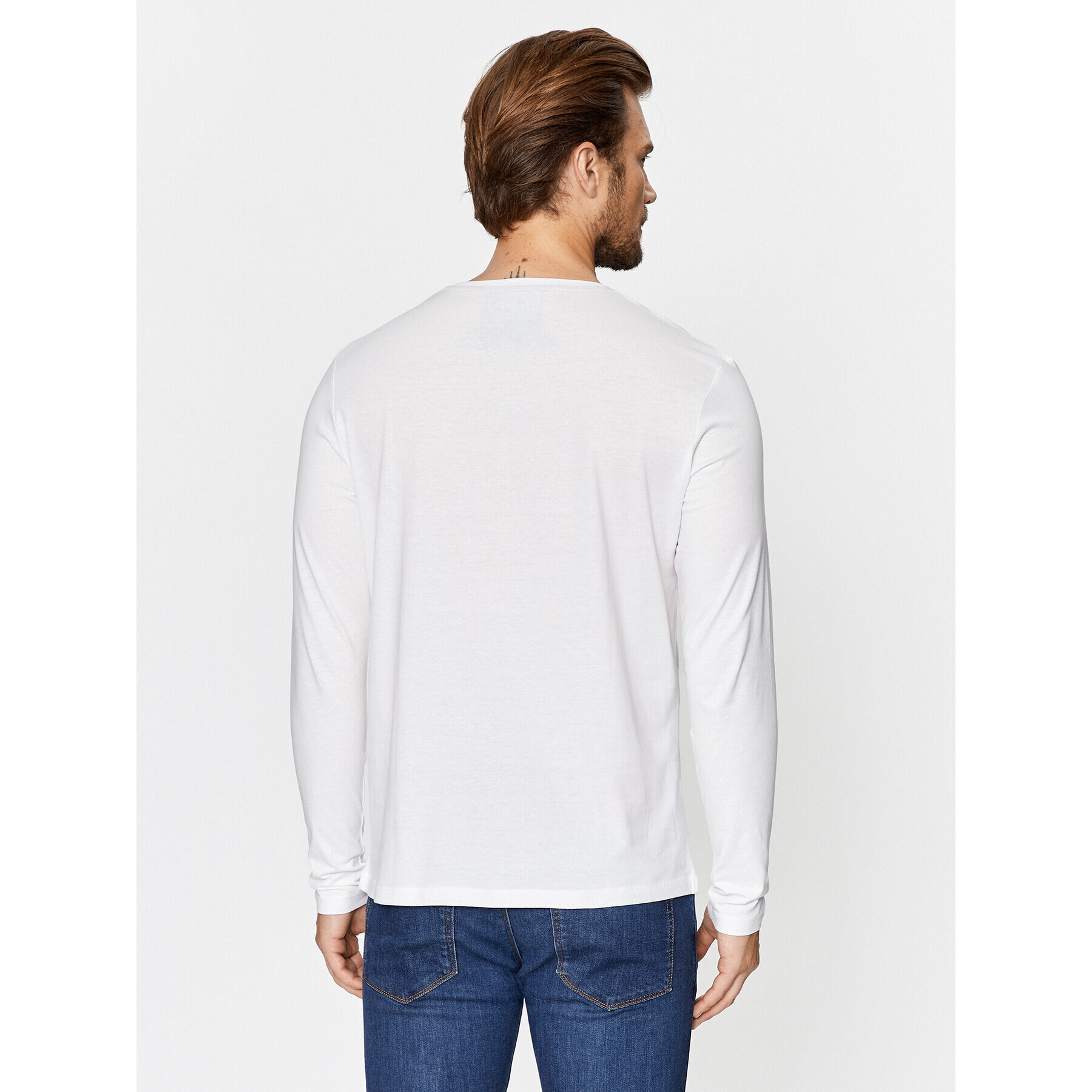 Jack&Jones Longsleeve 12235747 Alb Regular Fit - Pled.ro