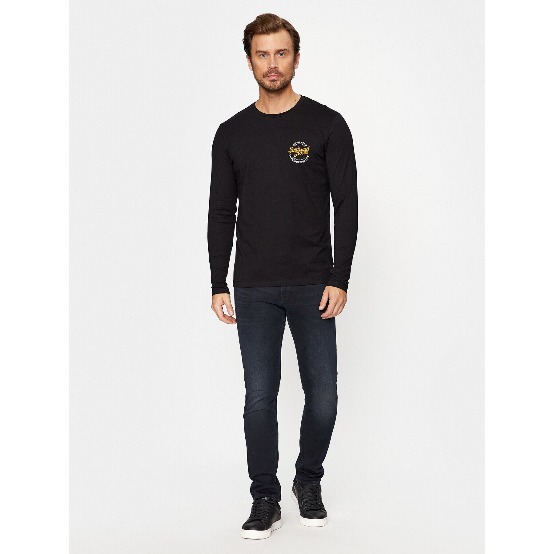 Jack&Jones Longsleeve 12235747 Negru Regular Fit - Pled.ro