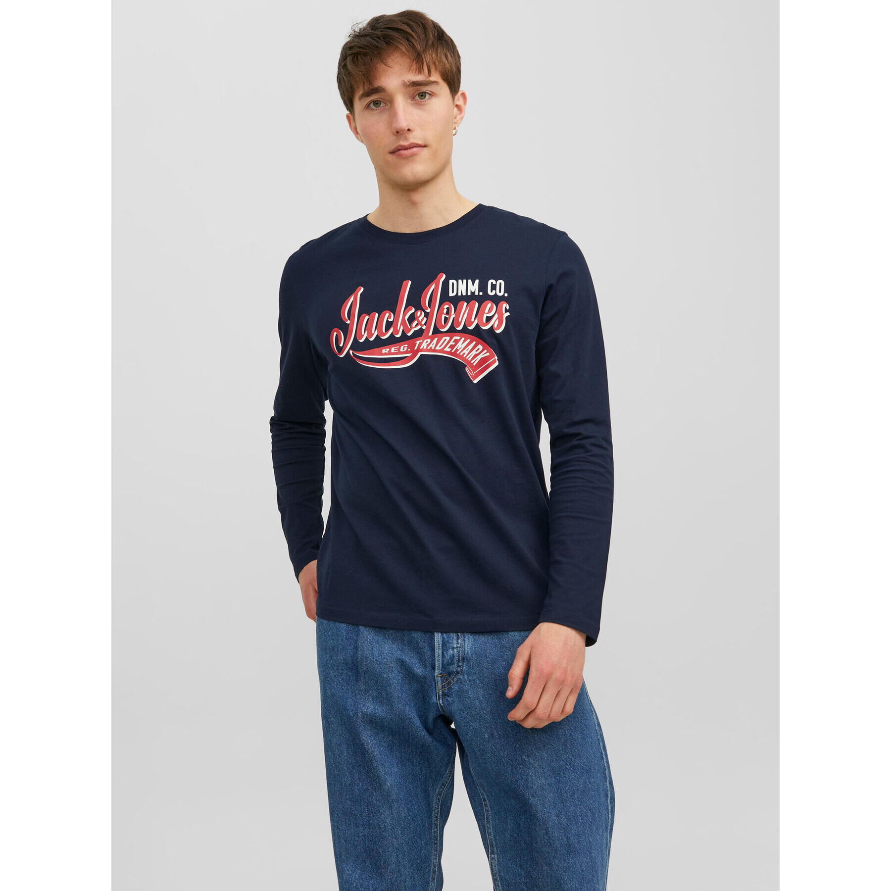 Jack&Jones Longsleeve 12236061 Bleumarin Standard Fit - Pled.ro