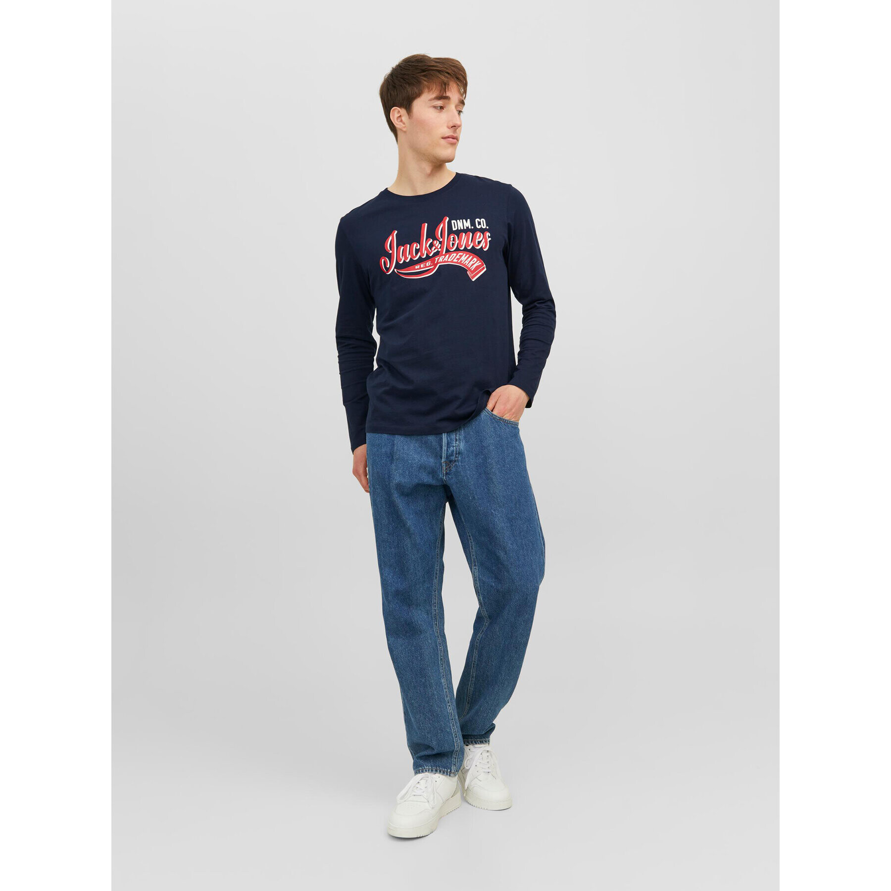 Jack&Jones Longsleeve 12236061 Bleumarin Standard Fit - Pled.ro