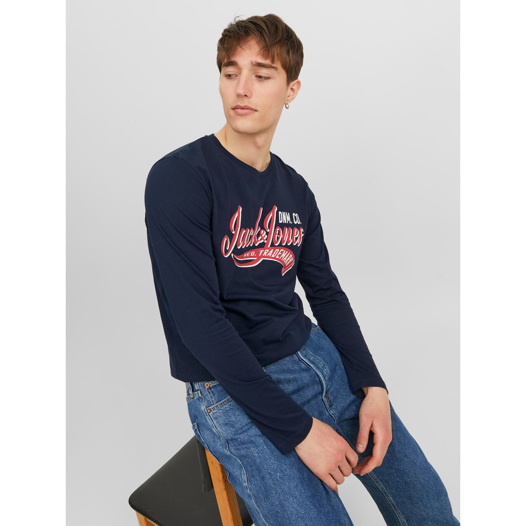 Jack&Jones Longsleeve 12236061 Bleumarin Standard Fit - Pled.ro