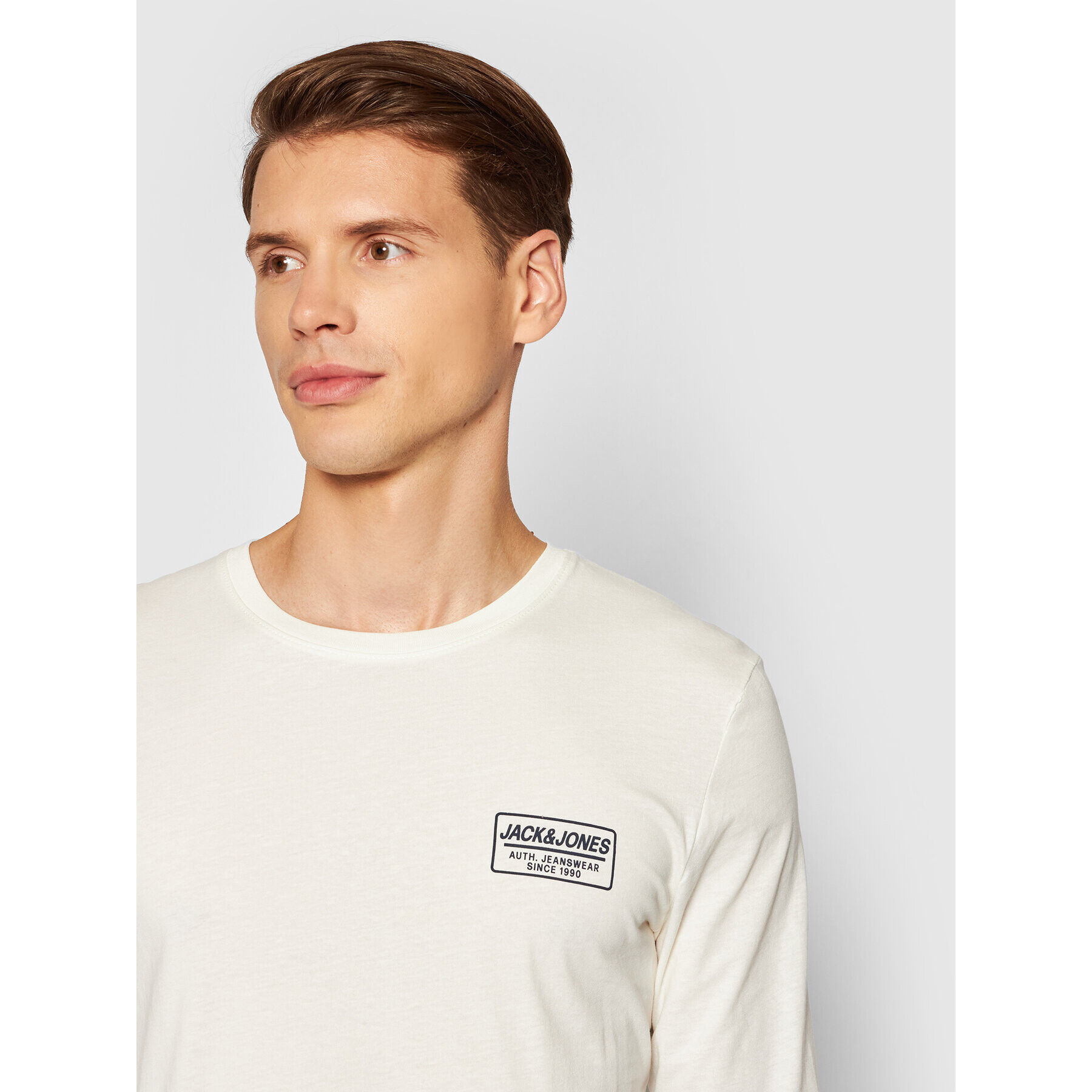 Jack&Jones Longsleeve Archie 12193726 Bej Standard Fit - Pled.ro