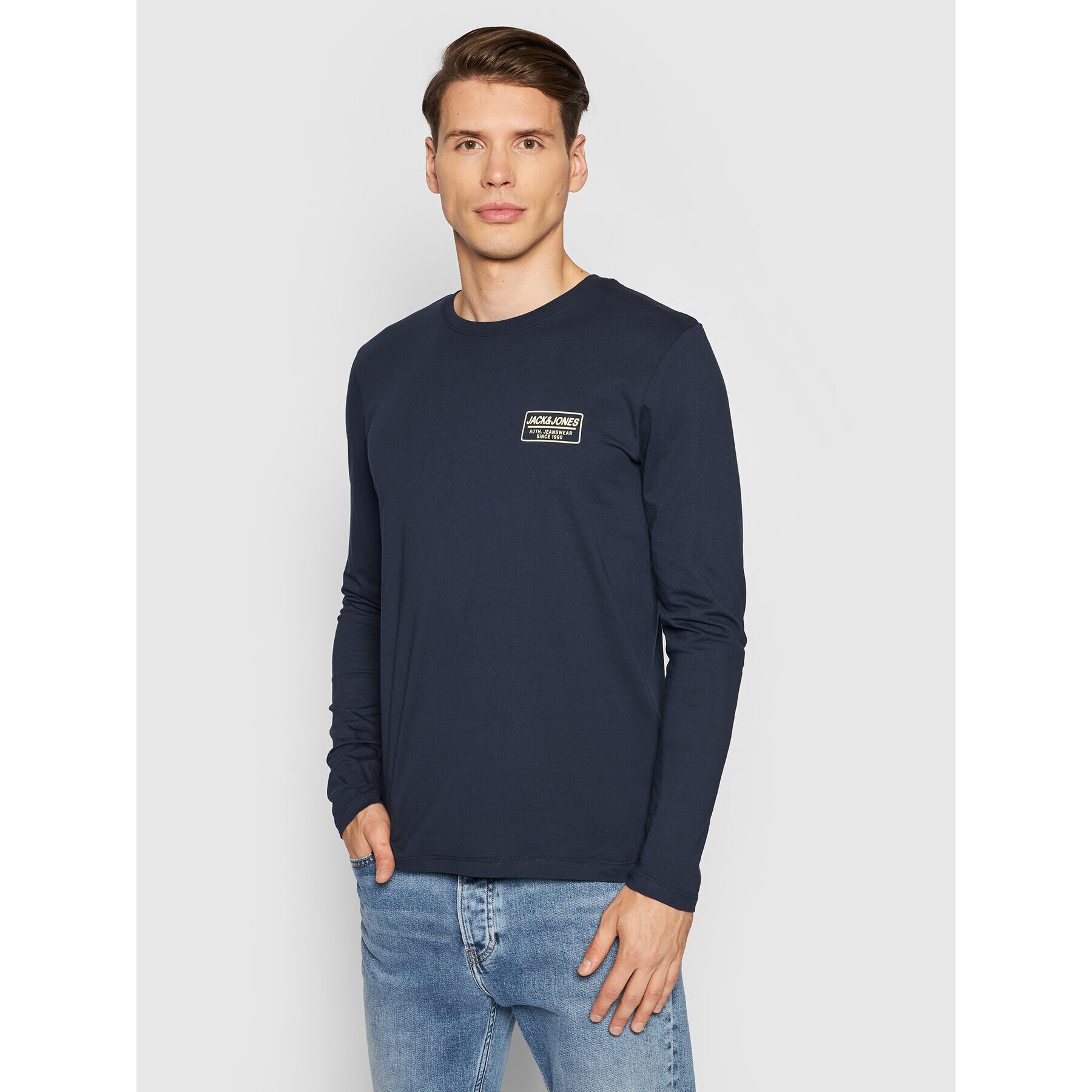 Jack&Jones Longsleeve Archie 12193726 Bleumarin Standard Fit - Pled.ro