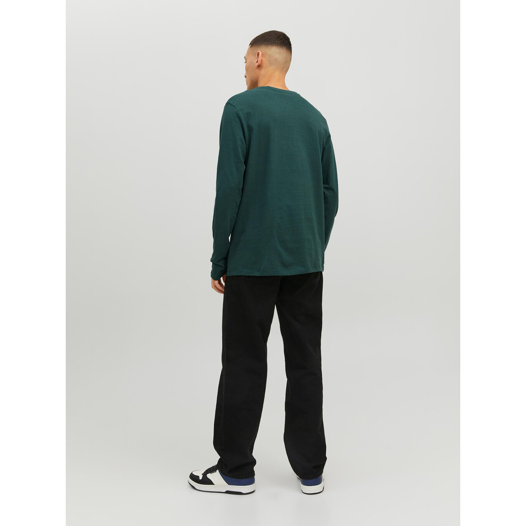 Jack&Jones Longsleeve Races 12232650 Verde Standard Fit - Pled.ro